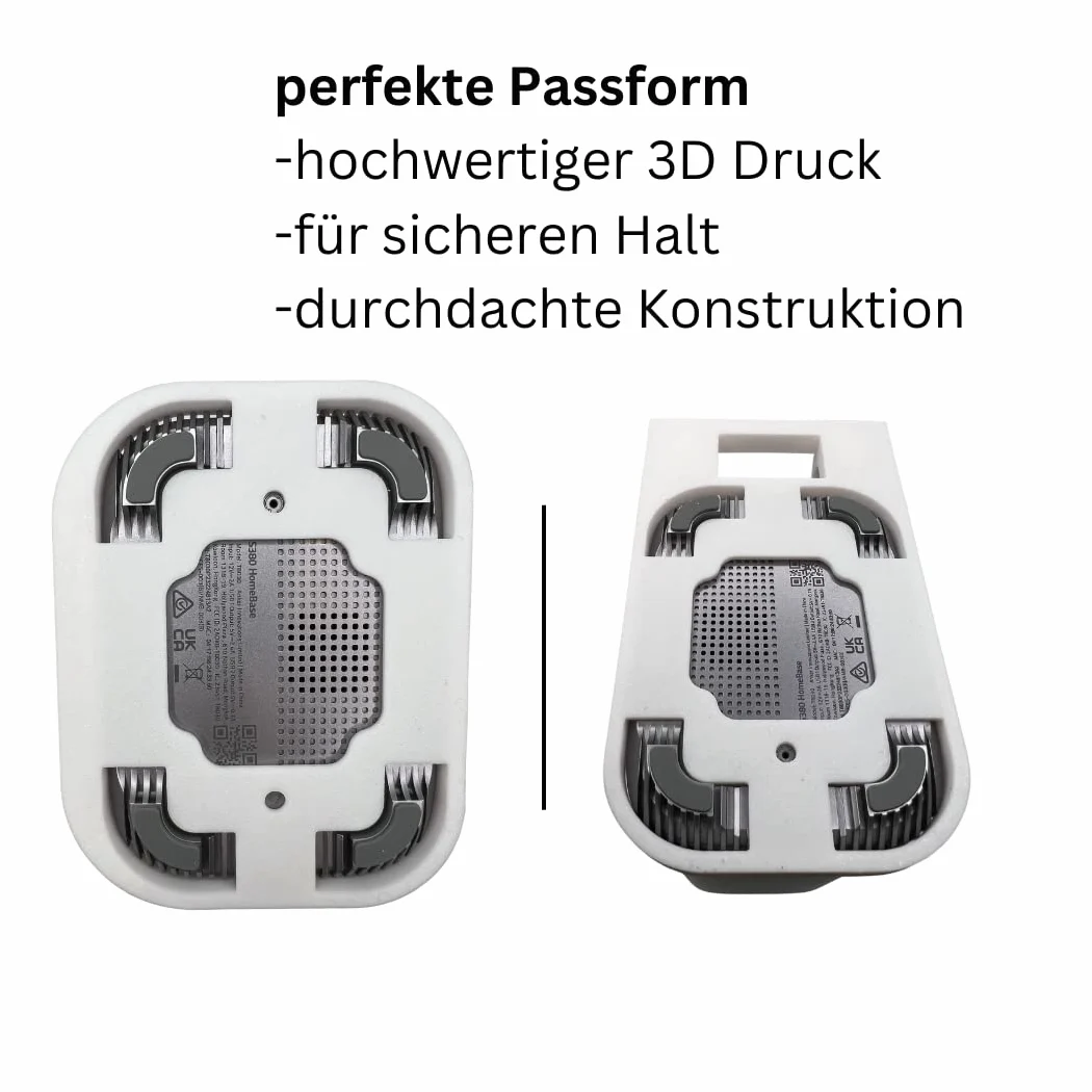 3DHerb Soporte de pared para eufy HomeBase 3 (S380) Eufycam Security – Incluye tornillos y tacos – Versión sólida (versión corta)