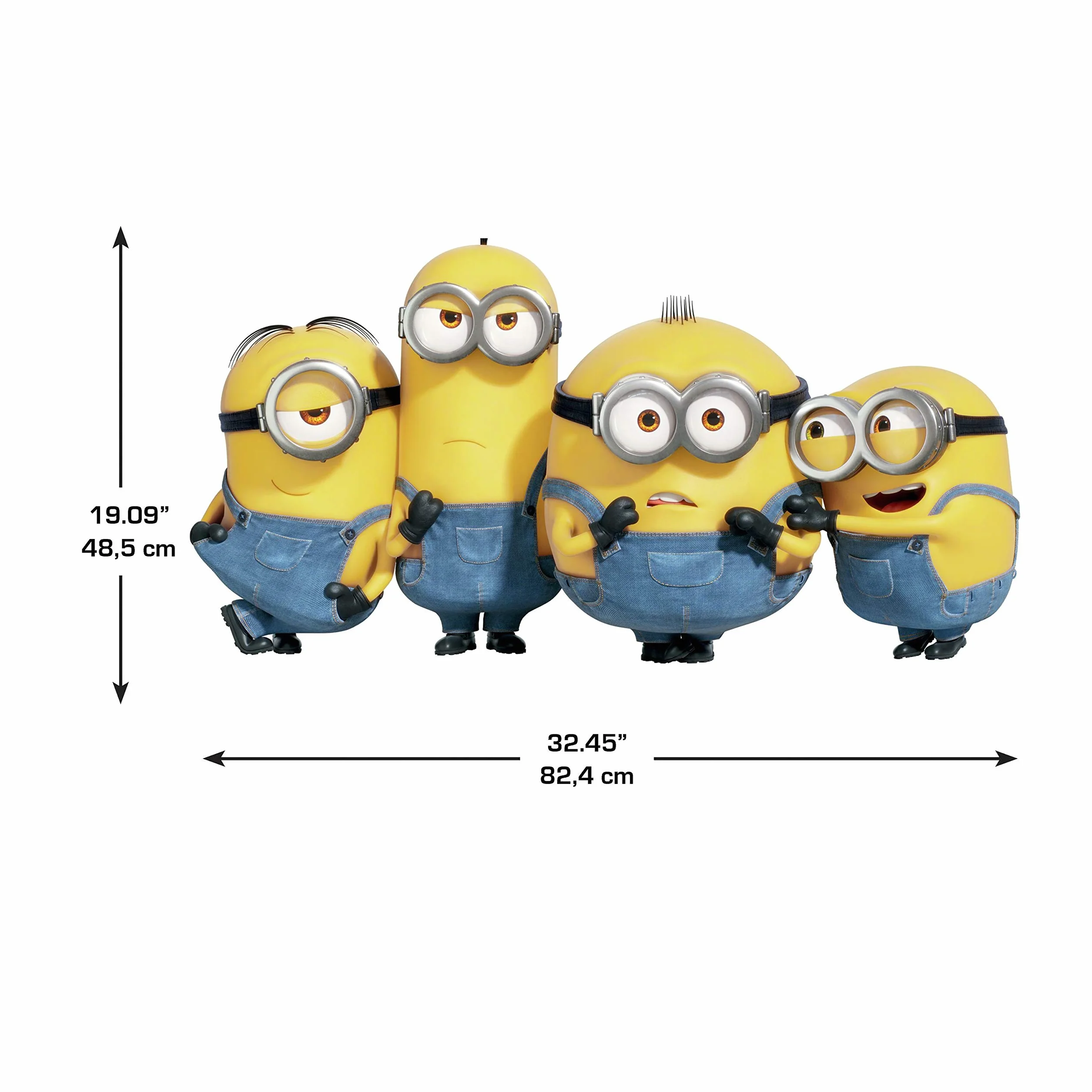 RoomMates, RMK4340GM - Calcomanías gigantes para pared, diseño de Minions: The Rise of Gru