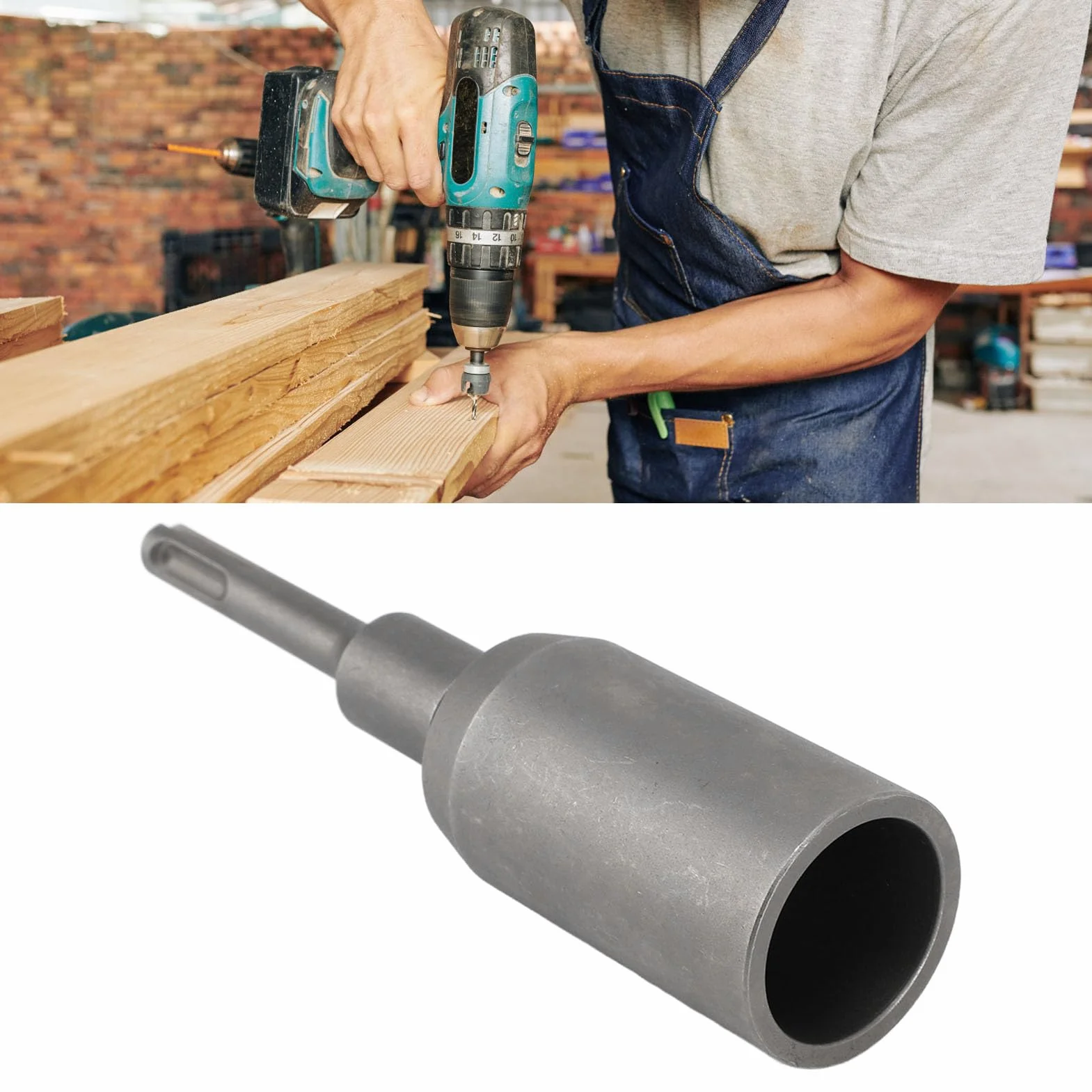 Destornillador de Varilla de Tierra SDS Plus,Herramienta de Destornillador de Taladro de Acero Forjado,para Varillas Taladros de Martillo Giratorio(30mm)