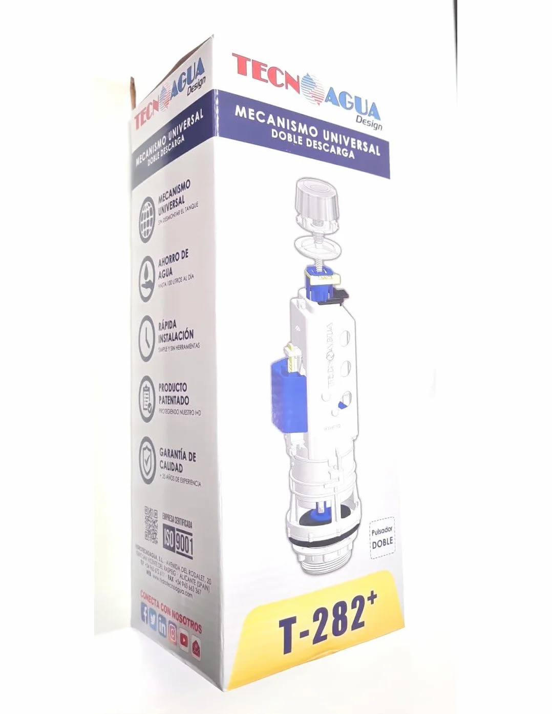 Hidrotecnoagua Mecanismo doble descarga por cable t-282s