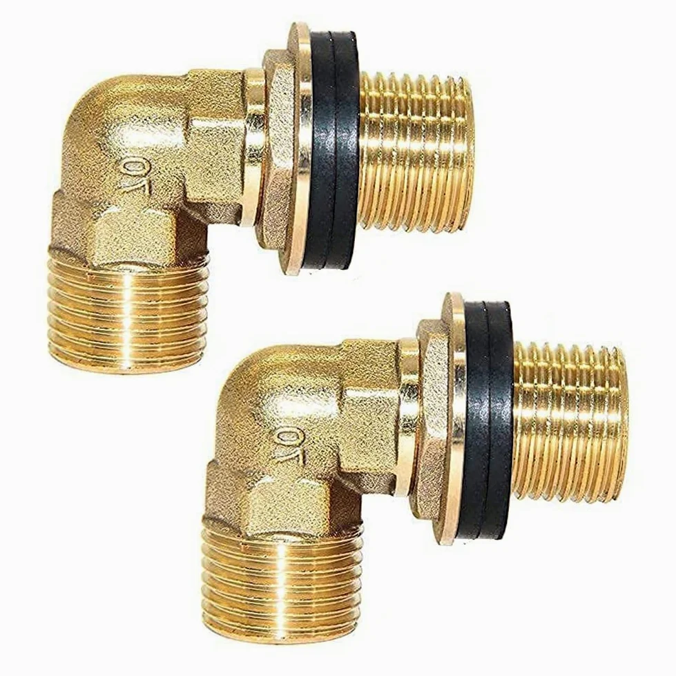 Joywayus Kit de instalación de grifo comercial, 2 piezas, rosca macho recta de 1/2 pulgada, conector de montaje contra salpicaduras de codo de 90° para montaje en pared grifo comercial