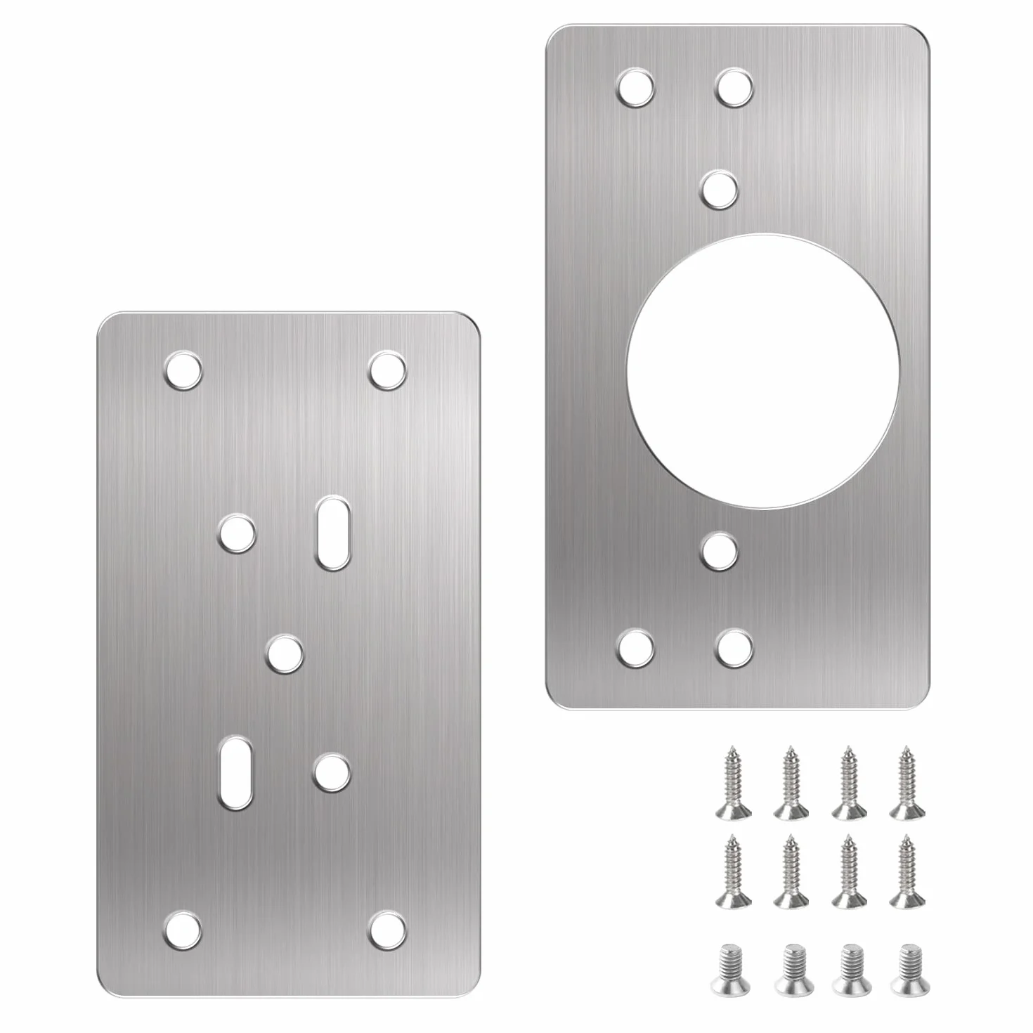 Flintronic 2 Piezas Placa de Reparación de Bisagras de Acero Inoxidable con Tornillos