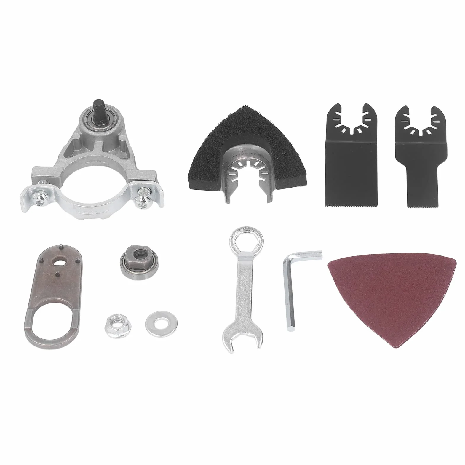 Piezas de Amoladora Angular Adaptador de Herramienta Oscilante Multifuncional de Acero de Tungsteno para Cortar Pulido, Adecuado para Madera, Plástico, Metal, Diseño de Conexión