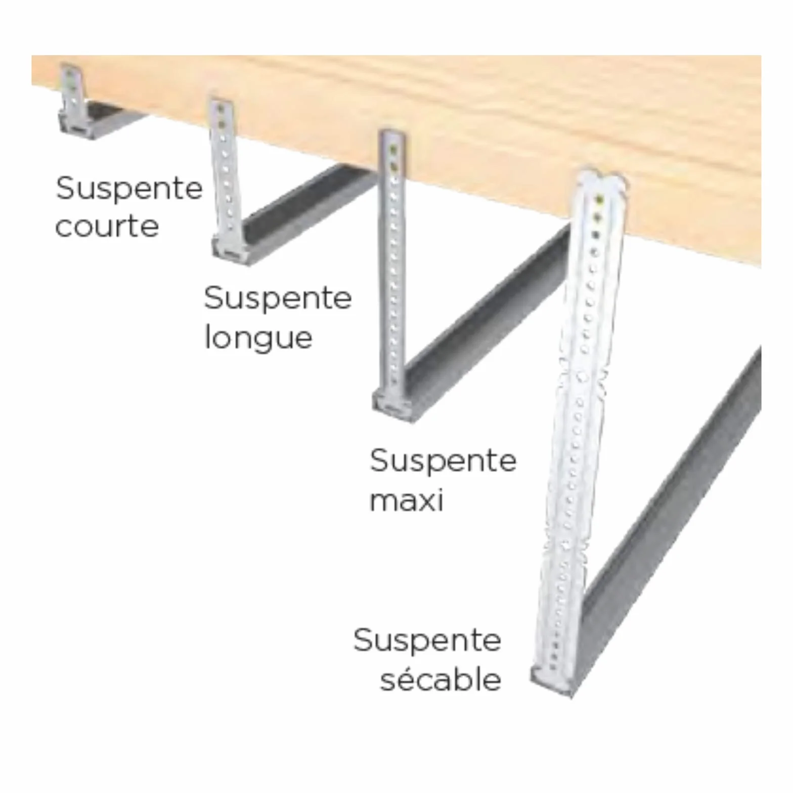 placoplatre h85400000 F 530 accesorio de suspensión gris