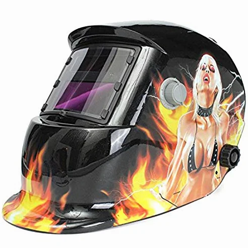 Mascara Soldar,Mascara De Soldar Máscara de soldadura de la capilla casco de soldadura automática solar (energía solar for la recarga) Protección de la cara
