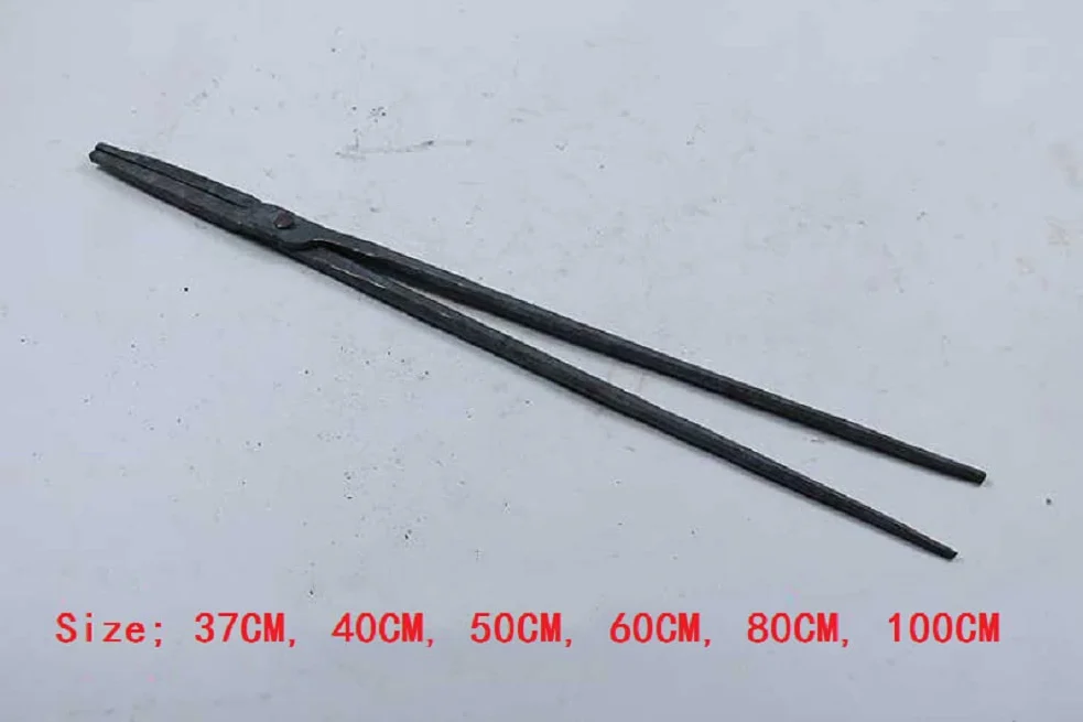 Pinzas para Hacer Cuchillos Pinzas Herrero 37cm -100cm Pinzas de Hierro Puntiagudas Pinzas forja Cuchillas Pinzas forja Yunque Pinzas Herrero para Ingeniero Forja Herrero