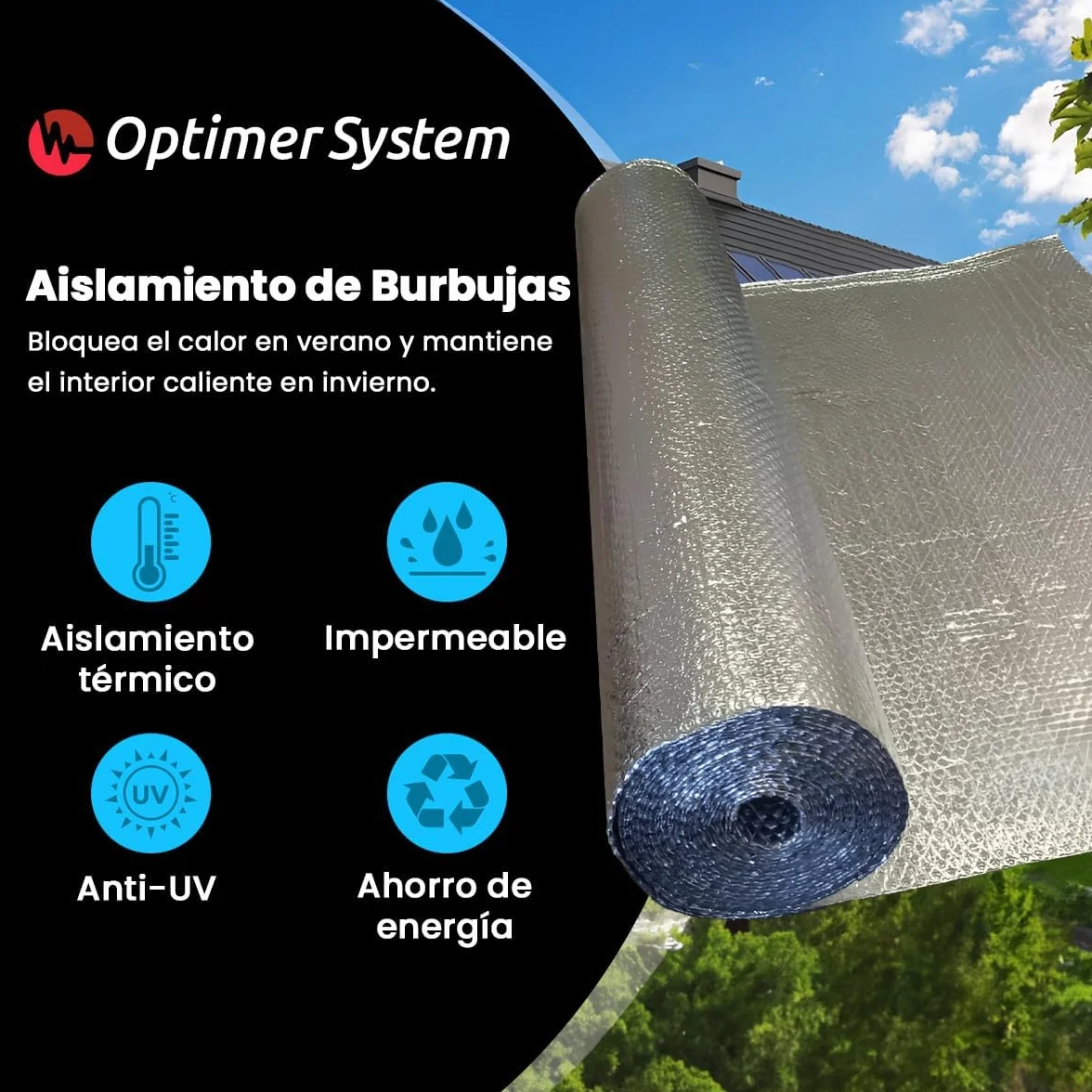 Aislante Térmico Multiusos 5x1.20m 6m² Rollo para Ventana, Pared, Suelo, Techo, Coche