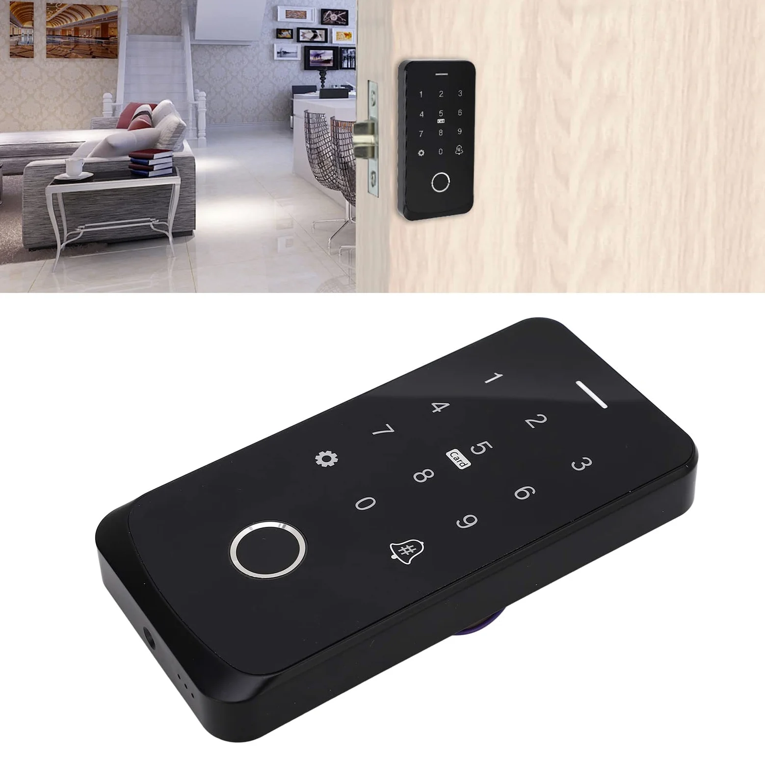Pilipane Sistema De Control De Acceso Al Aire Libre TF9, Sistema De Control con Tarjeta De Contraseña De Huella Digital, Sistema De Control De Acceso Impermeable con Aplicación NFC