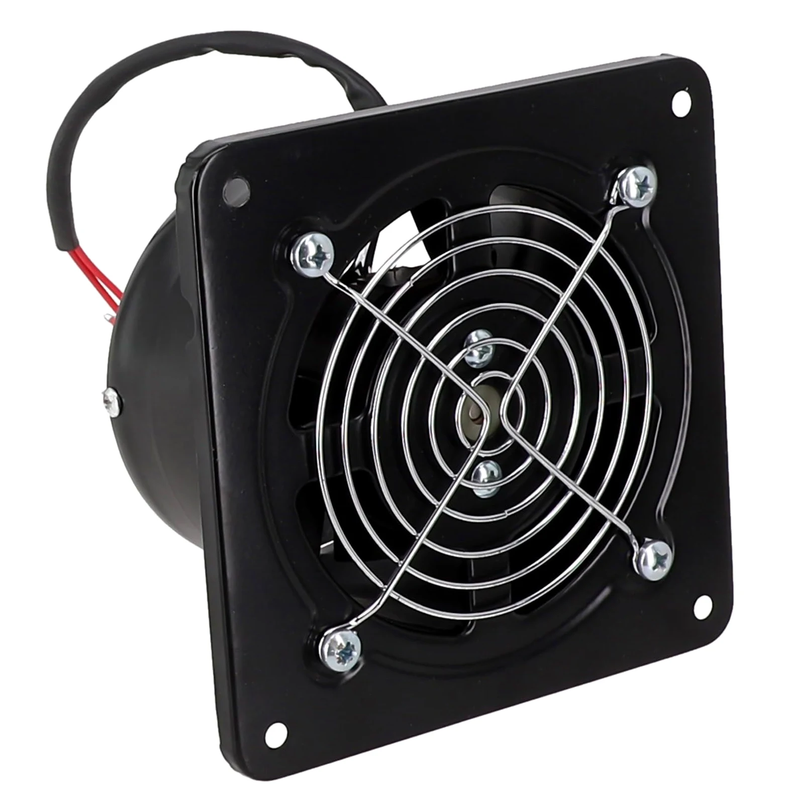 Ventilador de escape industrial de 4 pulgadas, extractor de ventilación axial, soplador de 220 V, marco de metal de acero inoxidable, motor de cobre, taller, almacén, restaurante, garaje