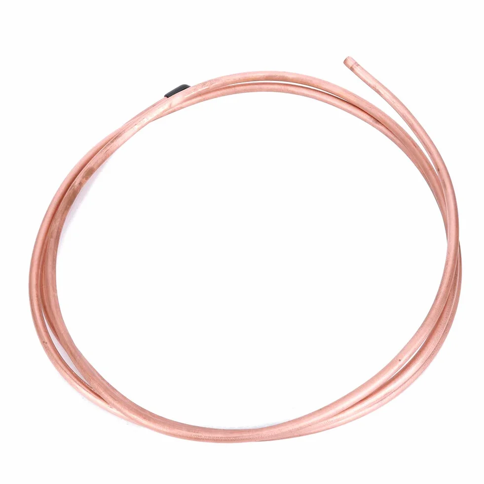 Bobina de Tubo de Cobre Blando 6mm OD 4,8mm ID 0,6mm 2m para Aire Acondicionado Refrigerador