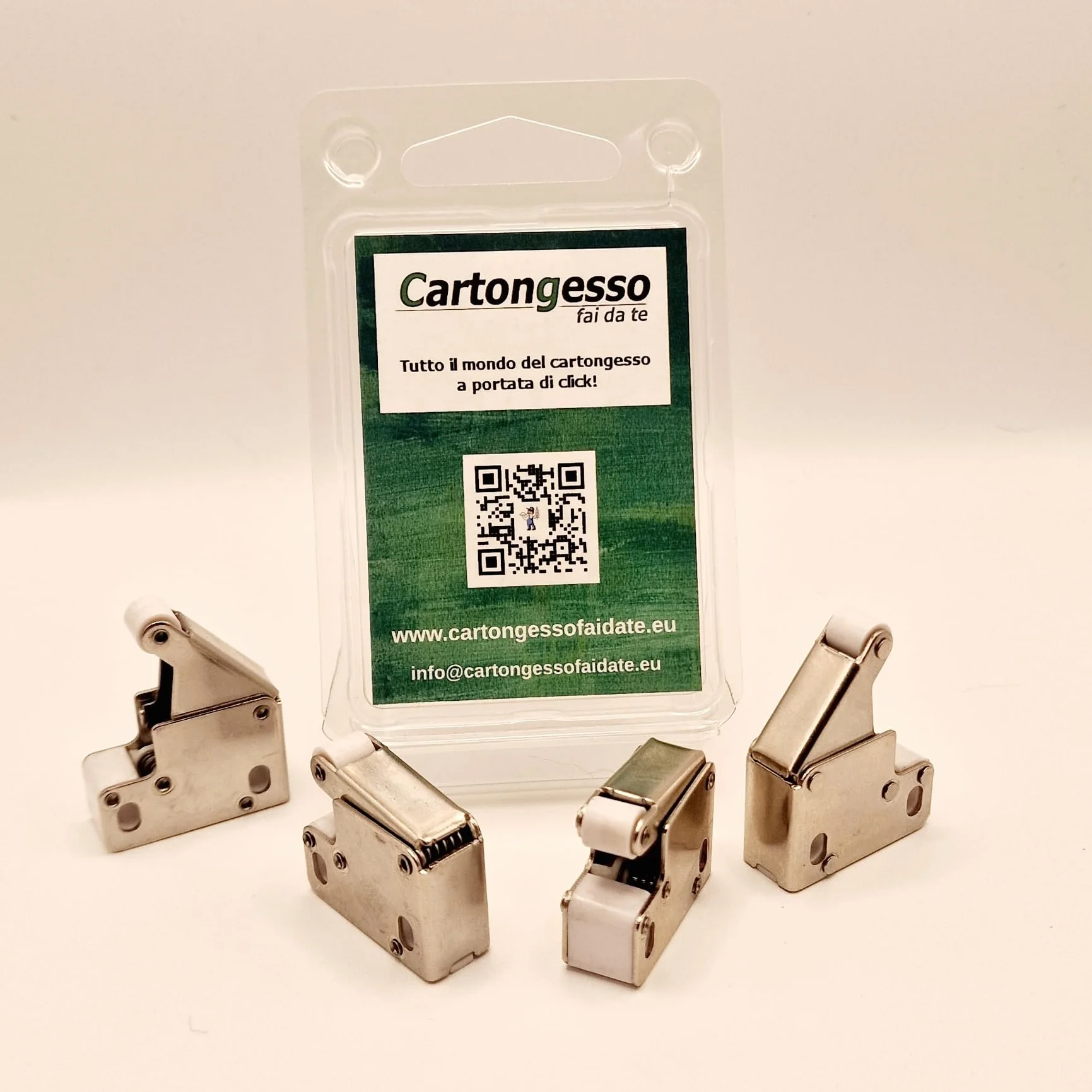 CARTONGESSO FAI DA TE - 4 uds. Mecanismo de apertura push pull para escotilla de inspección - nuevo modelo mini Latch L001C