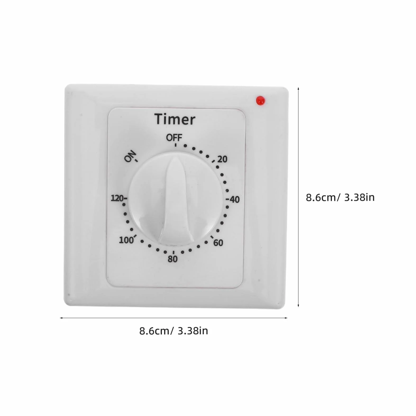Tofficu Temporizador De Cuenta Regresiva De 120 Minutos (2 Unidades) - Temporizador De Pared con Botón Pulsador Manual con Indicador Led Modo Encendido/Apagado/Bypass para Luces