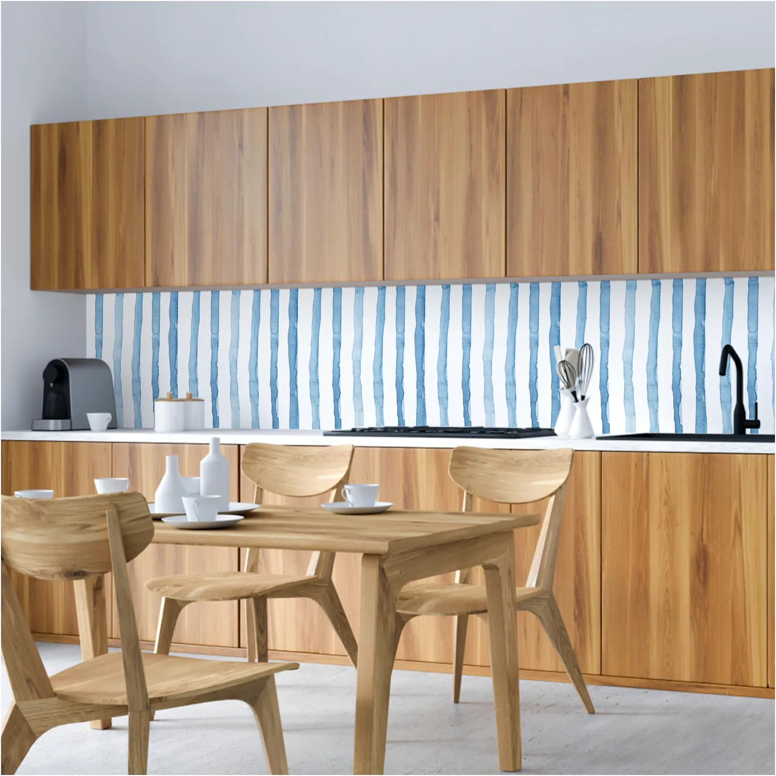 myforHD Papel Pintado Autoadhesivo Vinilo Adhesivo Muebles Impermeable Moderno Geométrico de Rayas para Decoración de Paredes en Baño, Sala de Estar, Dormitorio, y Muebles de Cocina