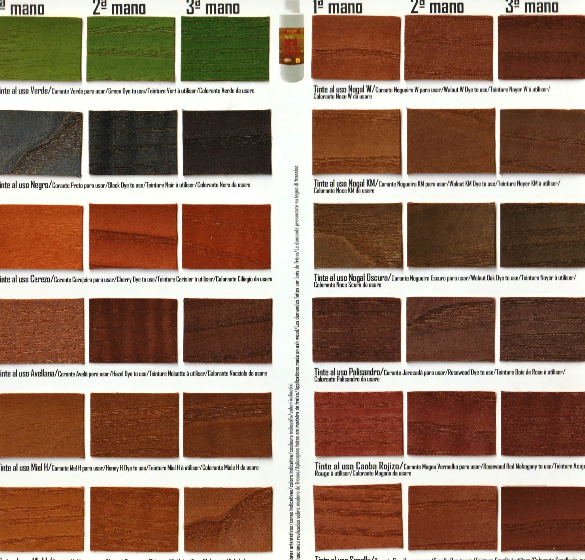 Tinte para Madera Hidroalcohólico Hidrokolman. Tintes madera (1 litro, Nogal W)