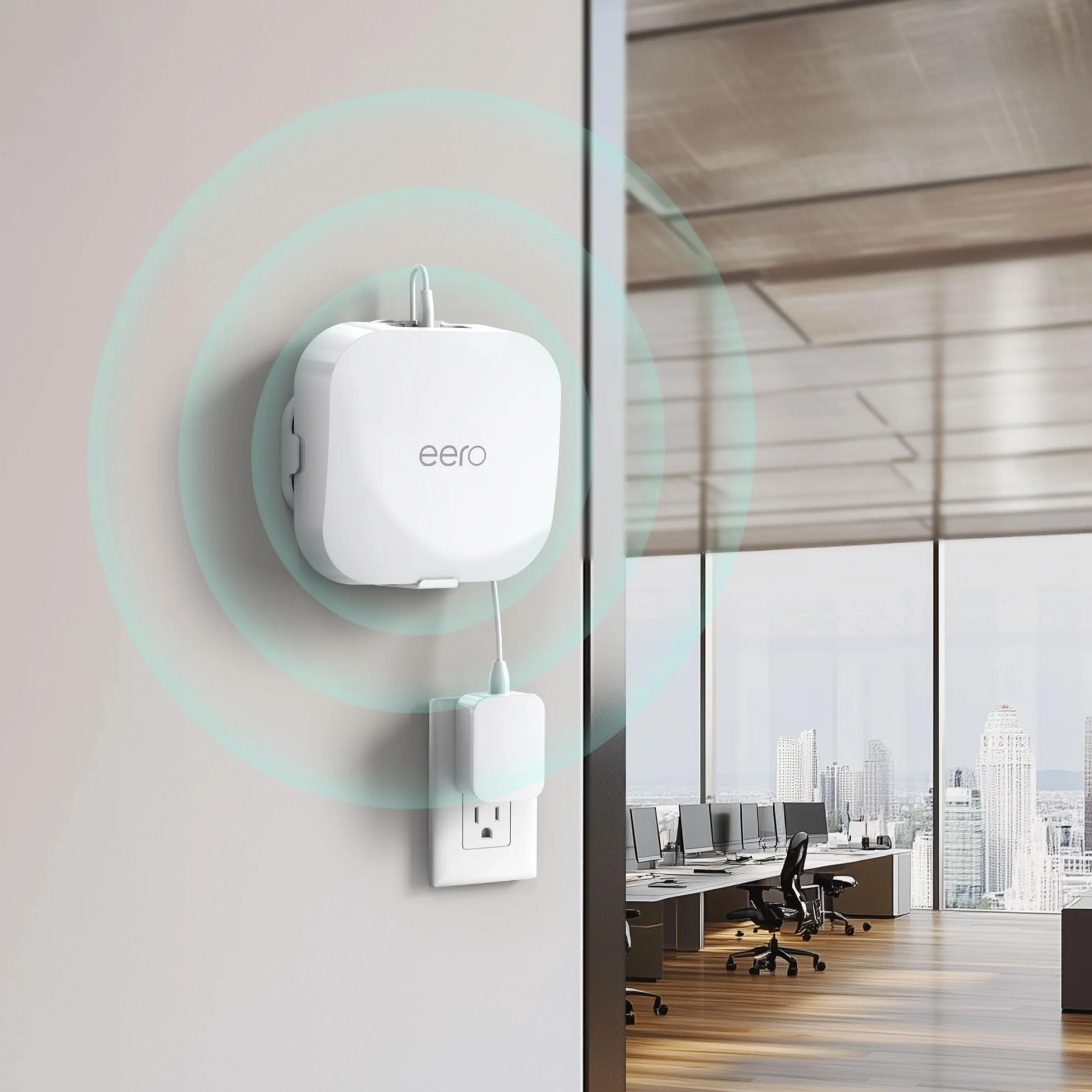 HomeMount Soporte de Pared Profesional para eero Pro 6/Pro 6e, Soporte de Pared eero atornillado Seguro con Aumento de señal de 360°, gestión de Cables Ocultos