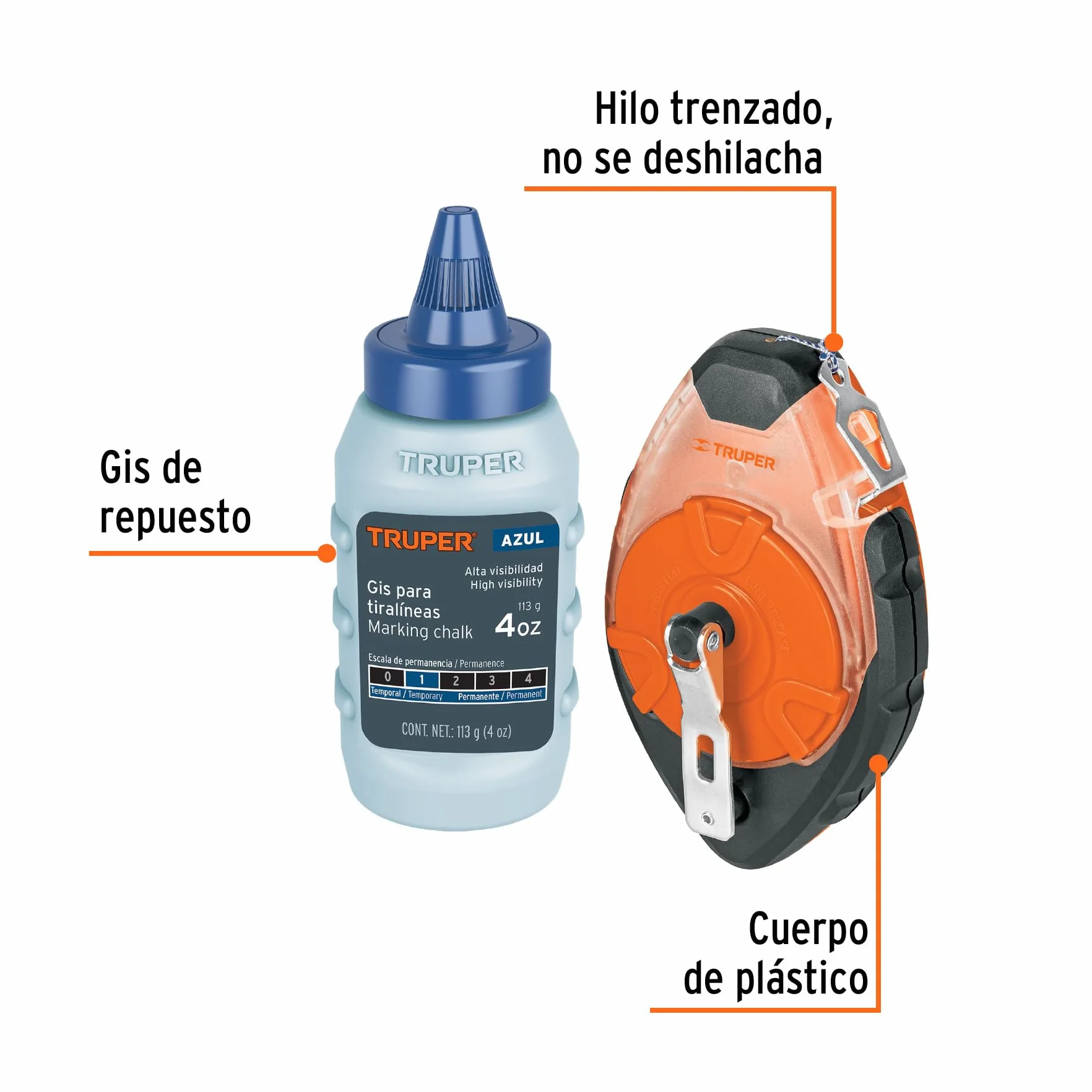 Tiralíneas profesional con polvo - 30 m