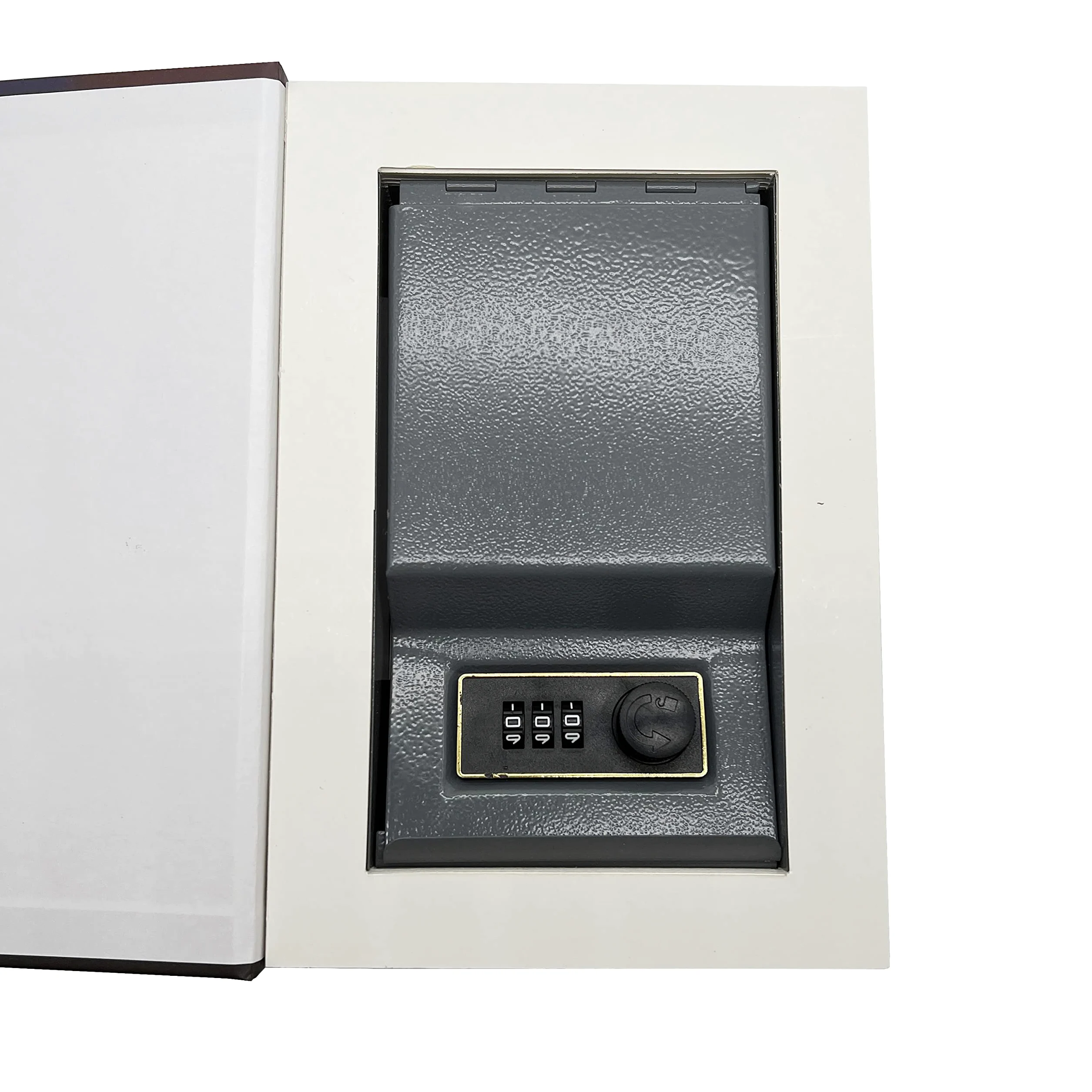 Caja fuerte de libro de transferencia de papel real para joyas y hueca con compartimento oculto, llave y cerradura de combinación (Biblia, cerradura de combinación)
