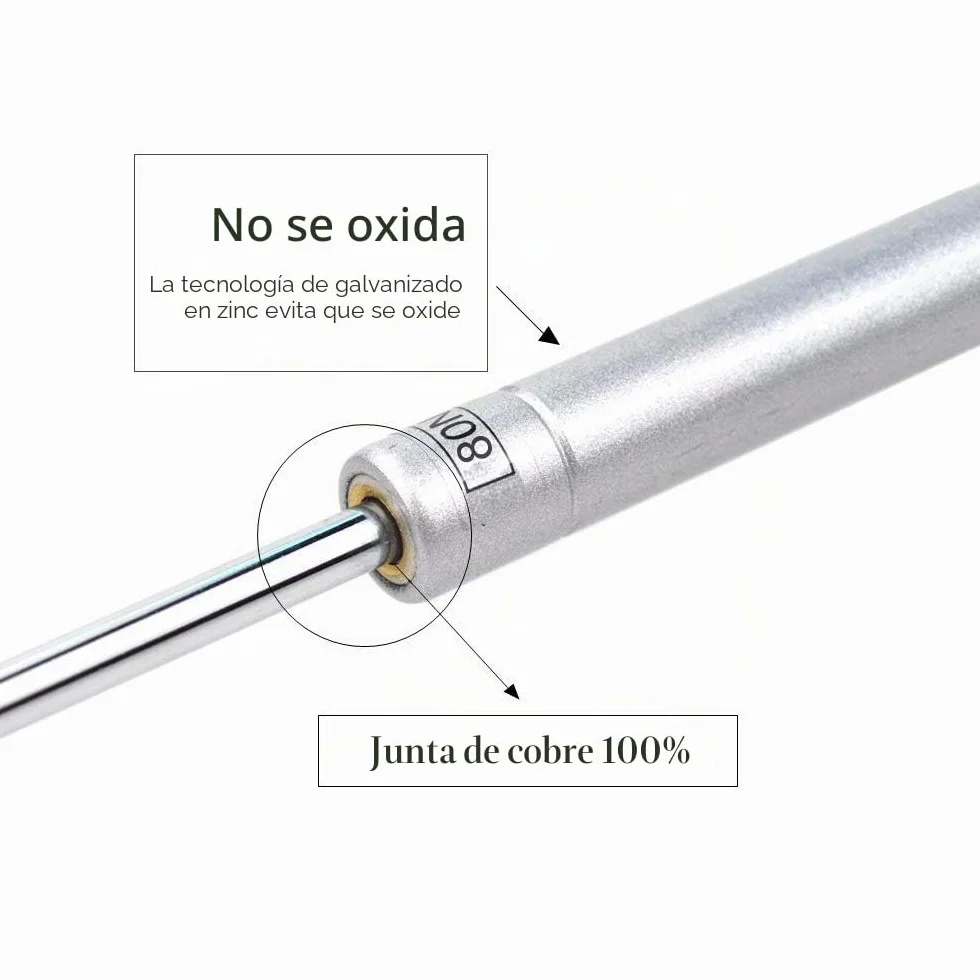 Pistones a Gas 80N 8kg Amortiguador de Gas para Puertas Elevables 2 Piezas con Tornillos