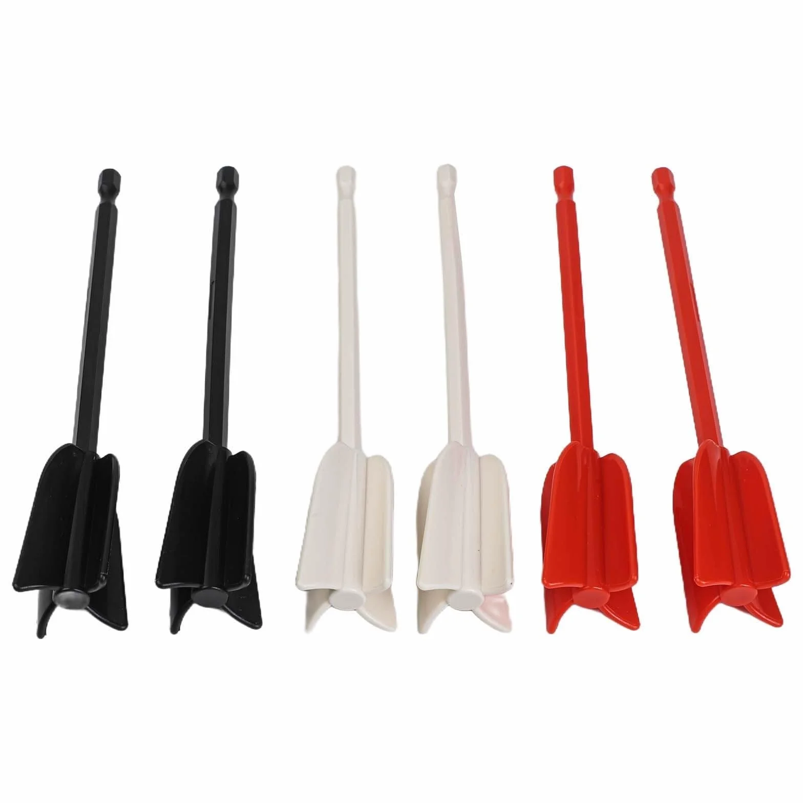 6 accesorios mezcladores de resina epoxi para taladro, batidor en espiral para pinturas, esmaltes de cerámica, manchas, 16.5 pulgadas de largo, varillas mezcladoras ABS reutilizables