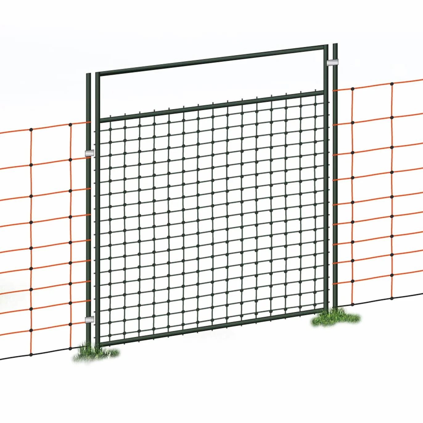 VOSS.farming Puerta para Red de cercado de pastos, 90cm Altura, 86cm Ancho, electrificable