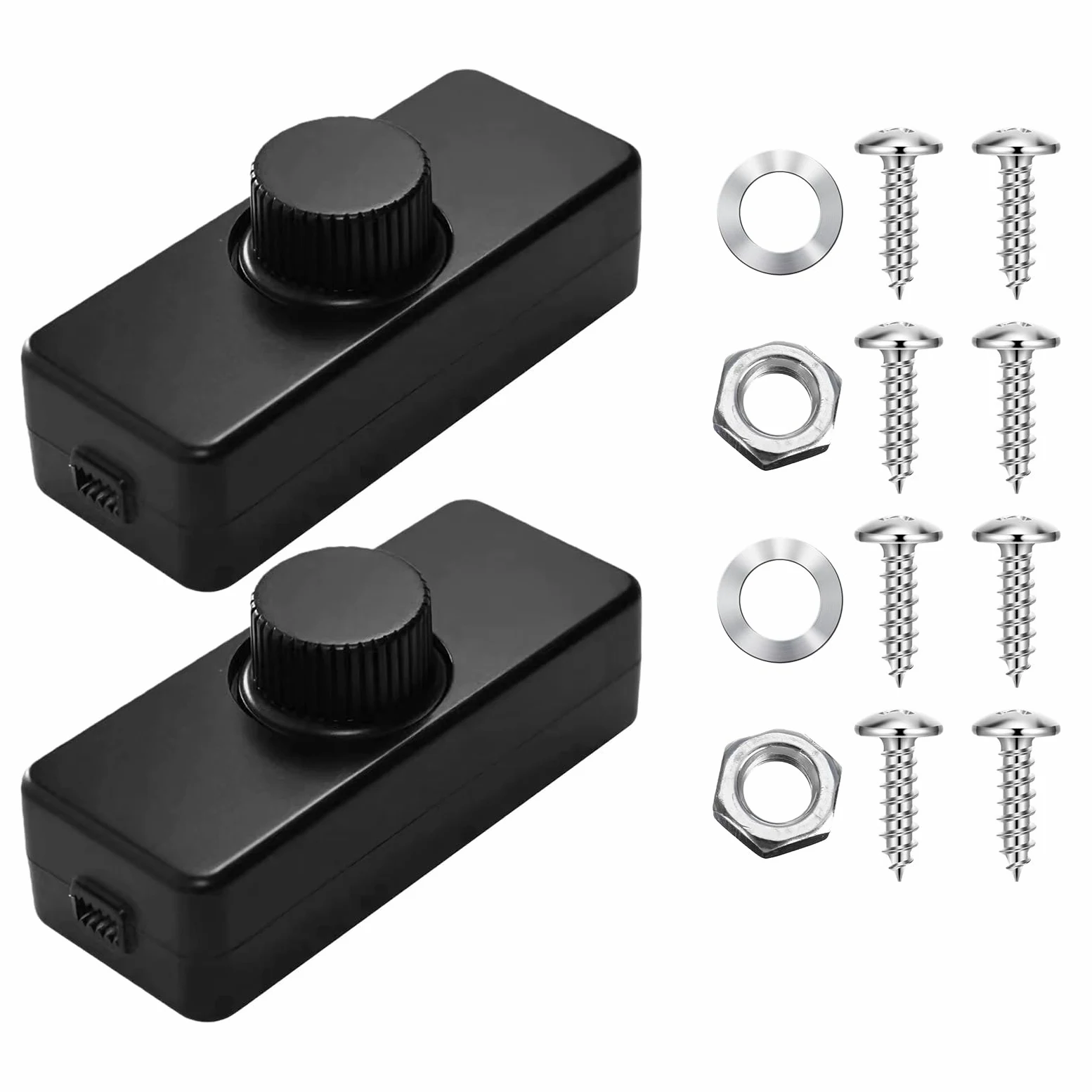 2 reguladores de intensidad para lámparas LED, CA 220-240 V/50 Hz, interruptor de intensidad de intensidad LED, 3 – 100 W, interruptor giratorio, regulador de intensidad para lámparas LED, regulador
