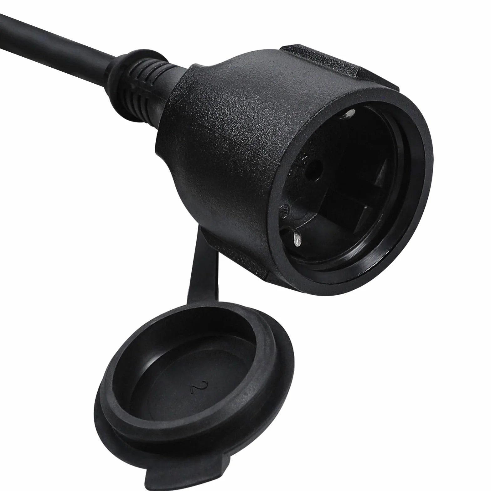 AOHEWEI Cable Adaptador CEE 1,5M, Acoplamiento Schuko a Enchufe CEE y Contacto de Tierra H07RN-F 3G2,5mm² 230V/16A Alimentación IP44 A Prueba de Salpicaduras para Camping Caravana Barco y Autocaravana