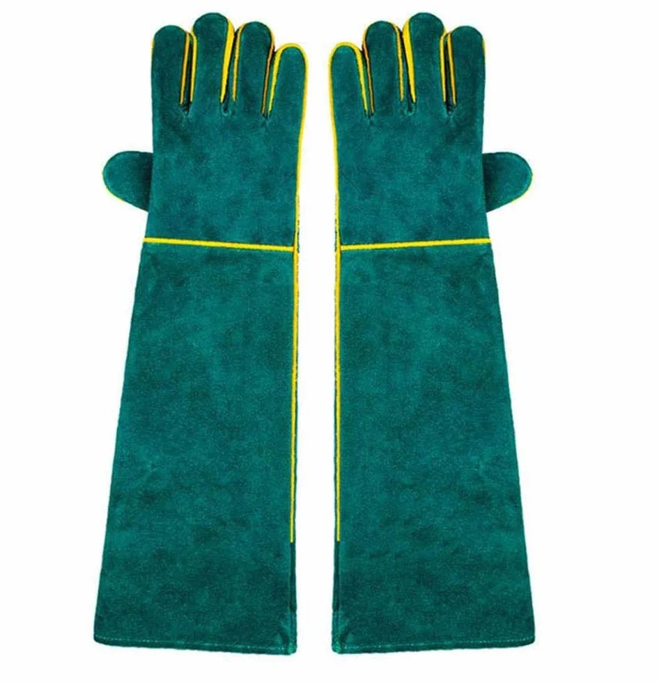 PeSandy 60CM Guantes de Trabajo Anti-Mordidas para Manejo de Animales, Duraderos para Bañarse, Arreglarse, Soldar