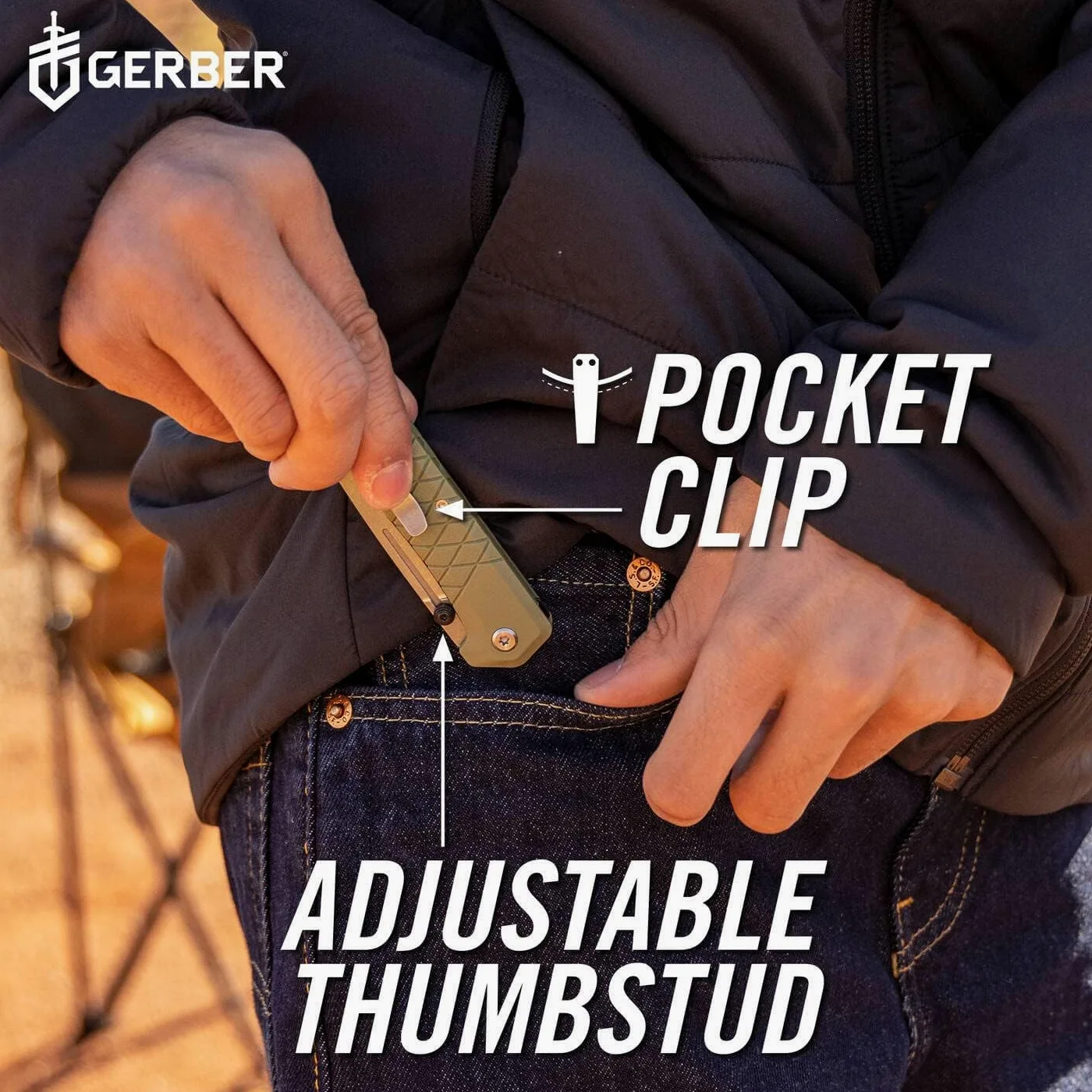 Gerber Navaja con Gancho para Cinturón, Longitud de la Hoja: 7,9 cm, Nylon Reforzado con Fibra de Vidrio/Acero 7Cr17MoV, Verde, Zilch, 1067530