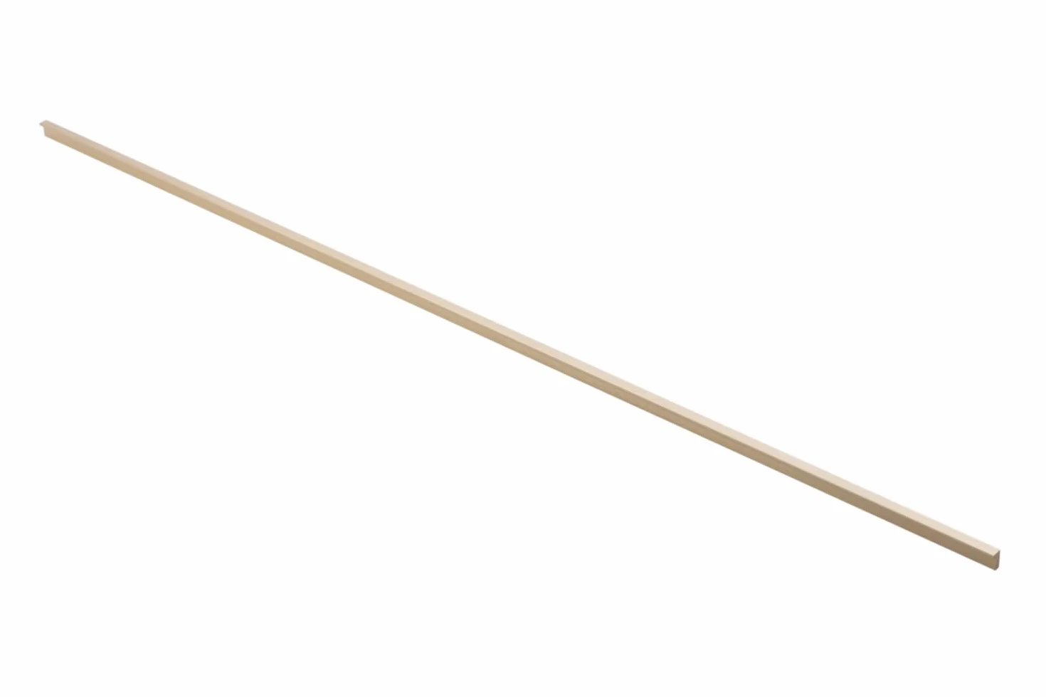 GTV long PILLAR- Tirador de muebles de aluminio cepillado dorado claro delgado y elegante para muebles altos, versátil, 1200 x 18,5 x 10,7 mm, con tornillos, moderno y funcional