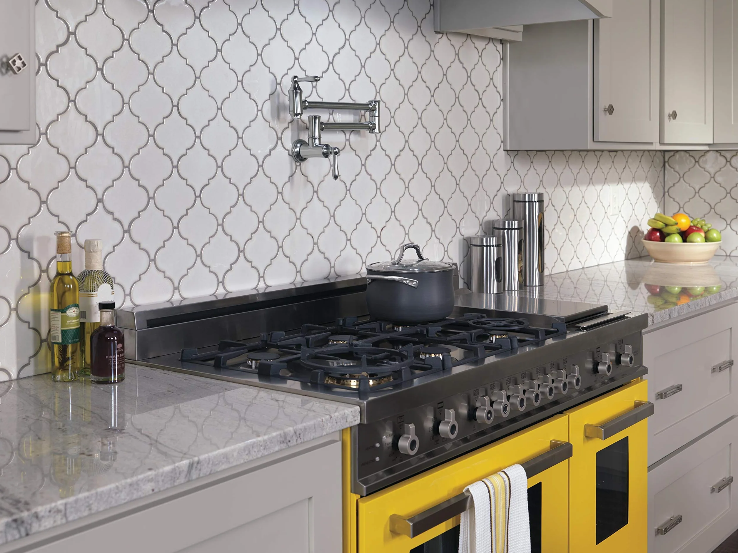 Delta grifo 1177lf-ar soporte de pared Pot Filler Grifo, inoxidable ártico
