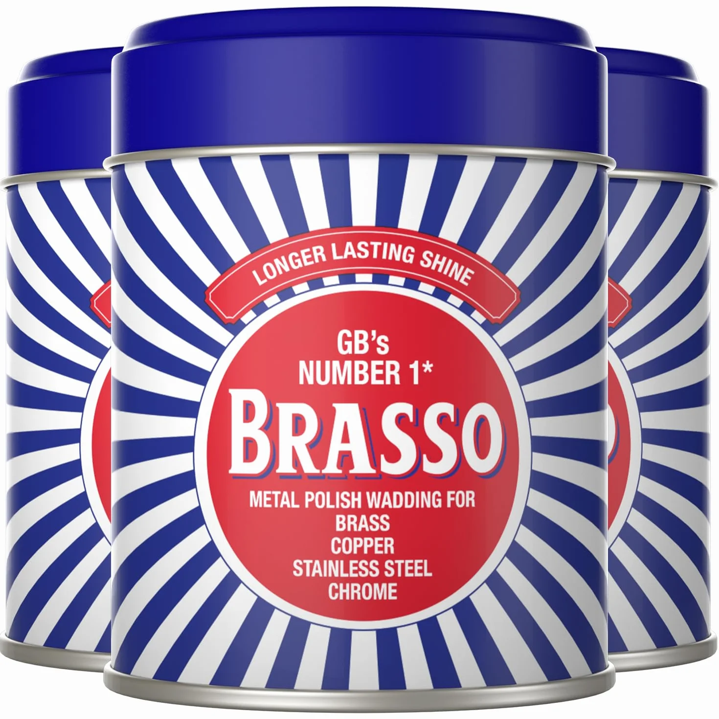 Brasso Metal polaco Guata de 75 g – Paquete de 3