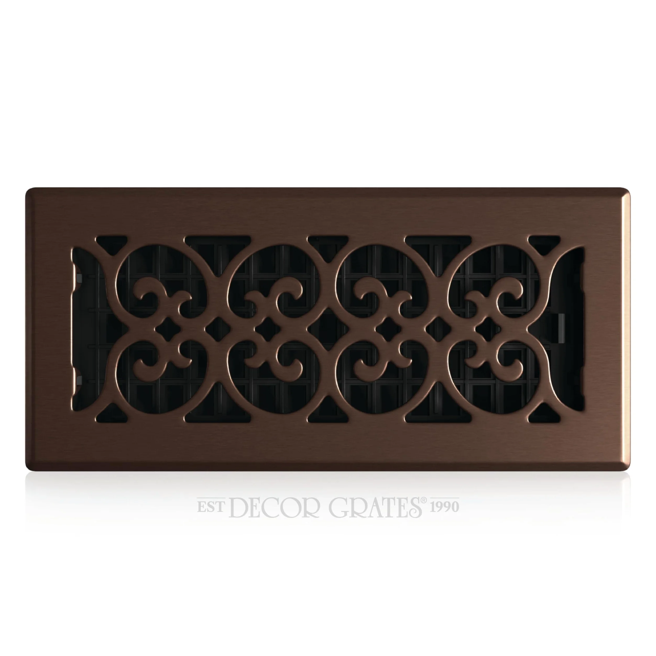 Decor Grates, SPH410-RB, Rejilla de ventilación de suelo, 10 x 25 cm, acabado de bronce frotado