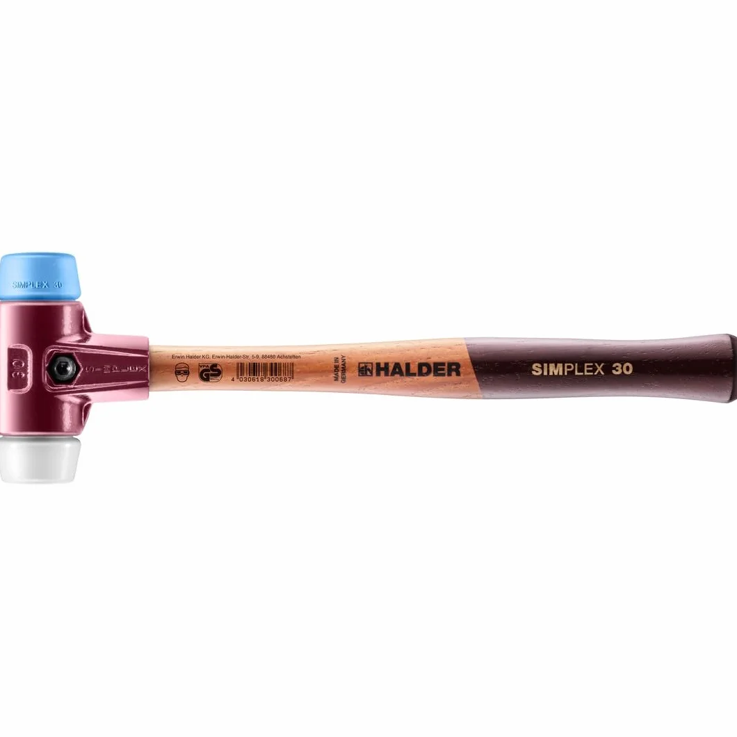El martillo, 30mm D 340 G Simplex M, cabeza llamativa HALDER super-KU./ TPE