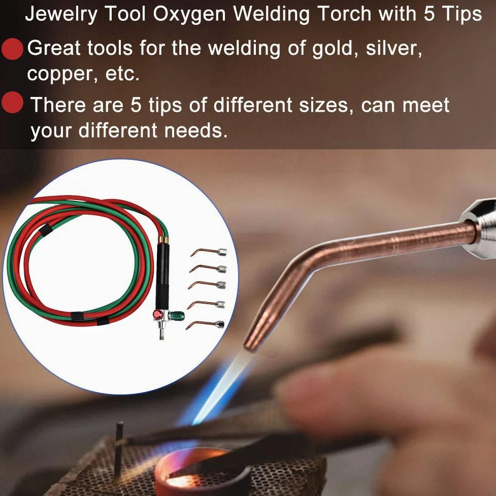 Joyeros Soldadura Soldadura, Antorcha de Soldadura Oxígeno Acetileno, Multiuso para Artesanía Procesamiento de Joyas Soplado de Vidrio