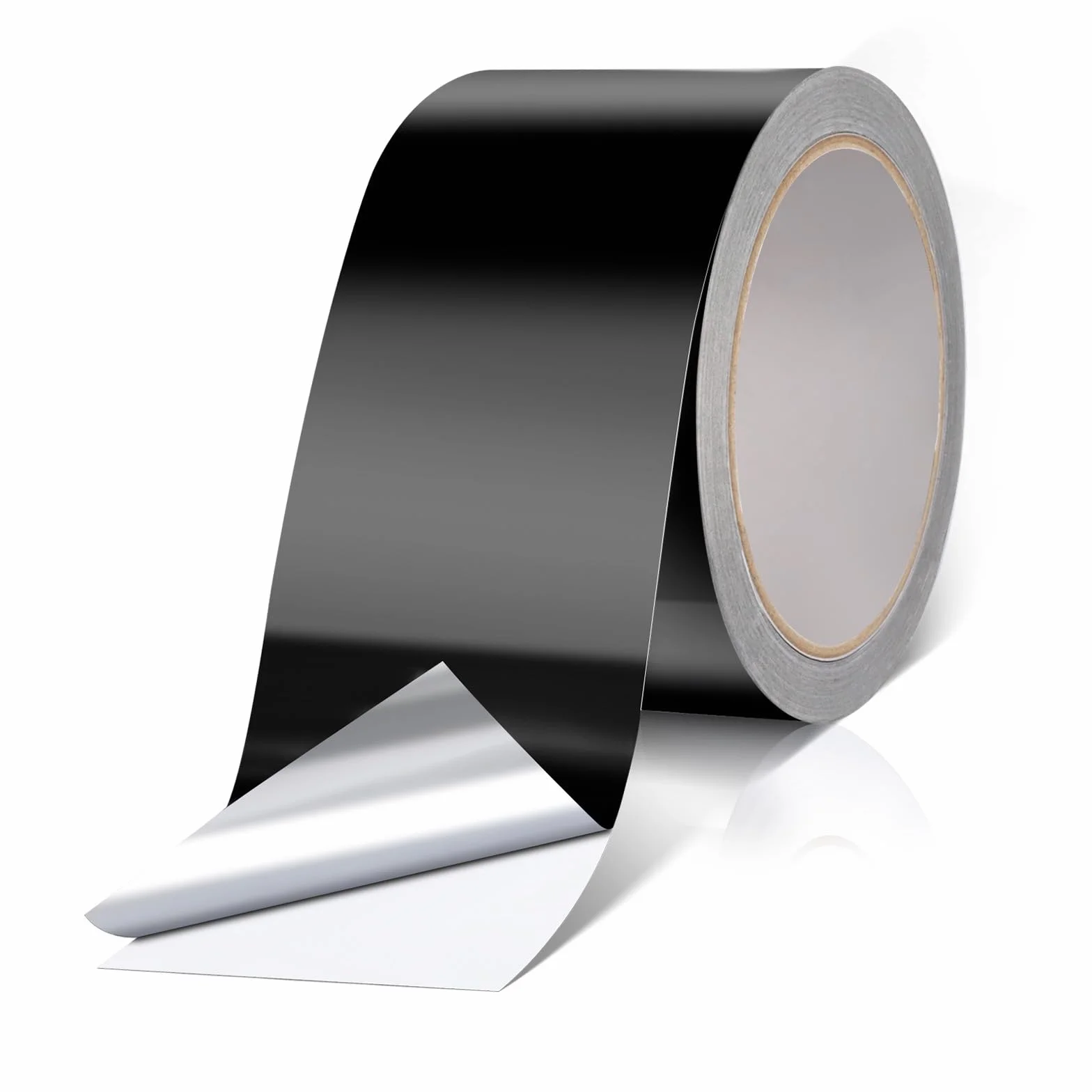 VINATO Cinta de Aluminio Negro,5cm x 20m - Cinta Aislante Alta Temperatura, Cinta Aluminio Adhesiva Impermeable para Conductos, Electrónica, Auto, Bricolaje | Cinta Selladora Impermeable