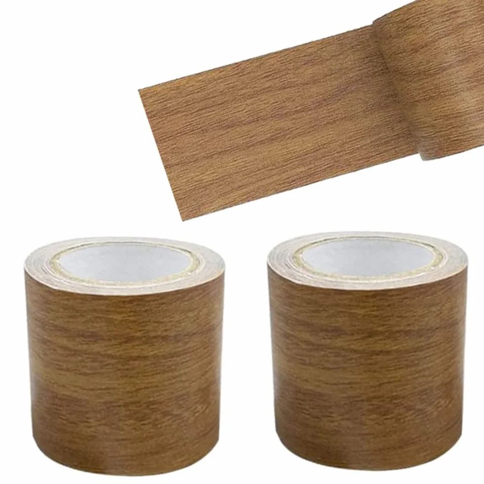 Guidre 2 Rollo De Cinta De ImitacióN, De Madera Marrón De 8 Cm * 4,57 M, Cinta De ReparacióN Se Utiliza Para Muebles De Hogar, Puertas De EnfermeríA, Mesas Y Sillas