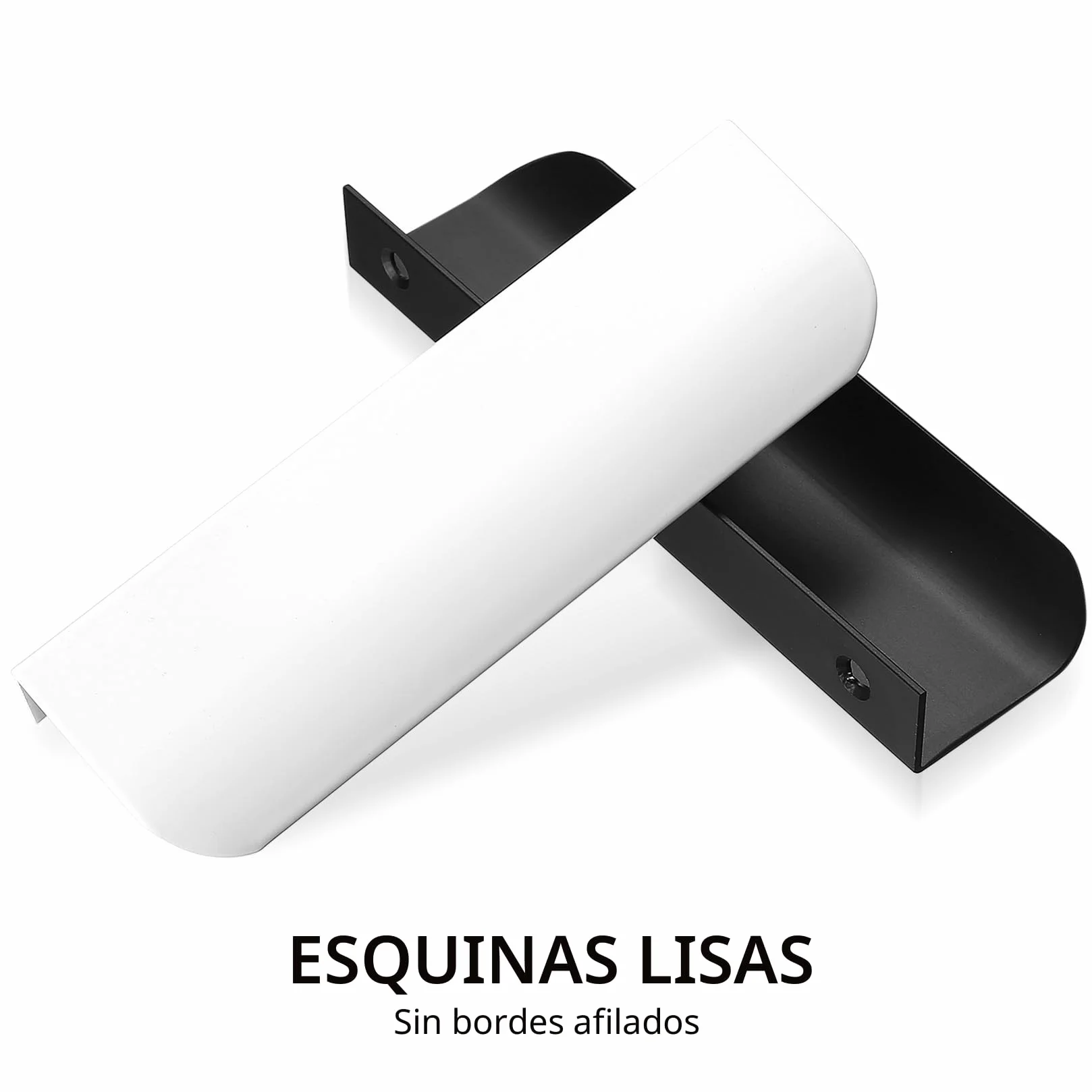 8 Pcs Tiradores Cocina Negros, Tiradores de Puertas para Armarios Dormitorio Cajones Cocina Aparador Muebles, Negros/120mm