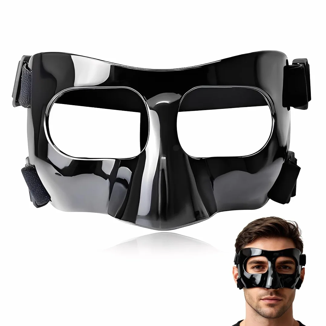 Protección para nariz rota, máscara protectora para nariz, visera ajustable, protección facial, máscara para entrenamiento deportivo, protección para nariz para adultos y adolescentes