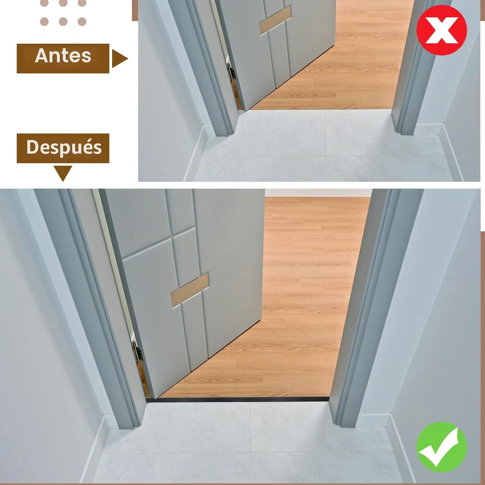QUARKZMAN 3 Piezas 2.9 Pies x 0.39" T Moldura Tiras De Transición Para Pisos Aleación De Aluminio Cierre Para Brechas De Vinilo Entre Tablones De Laminado Baldosas Brechas En Pisos Dorado