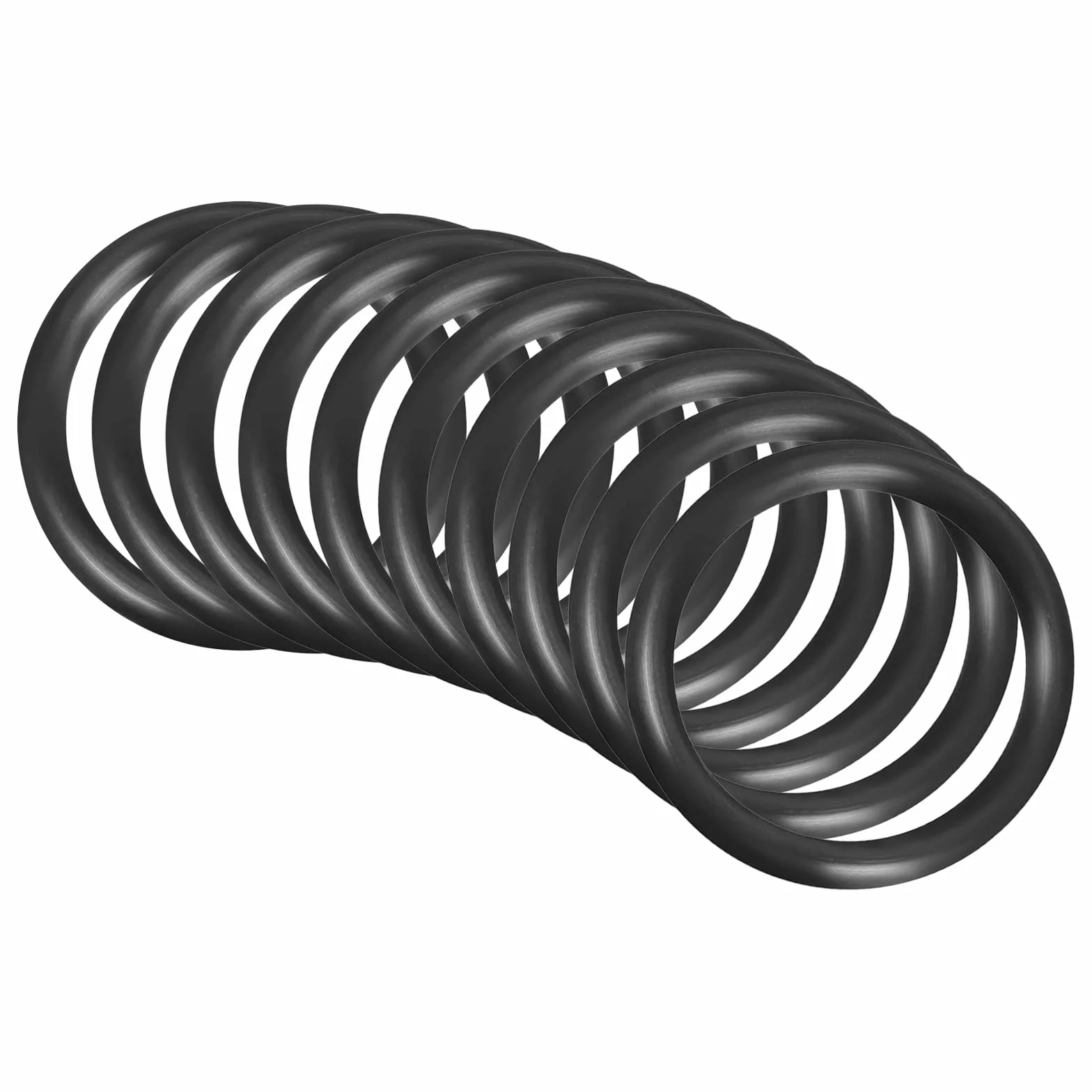 QUARKZMAN 45mm x 35mm x 5mm Nitrilo Goma Juntas Tóricas x 10uds Redondo Junta Arandela para Grifo Plomería Reparación Sellado Conexión [Negro]
