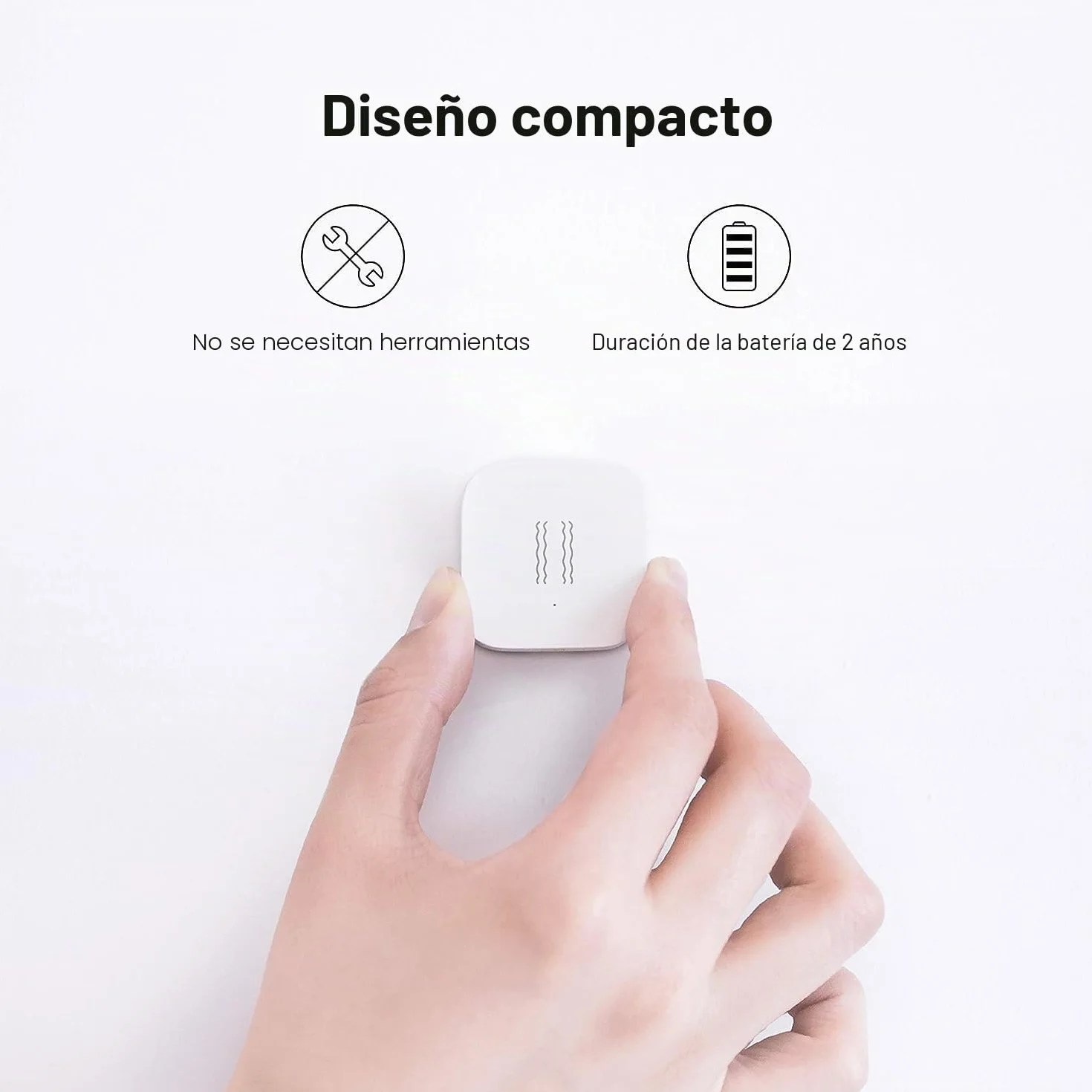 Aqara Sensor de Vibración, Requiere AQARA HUB, Conexión Zigbee, para Sistema de Alarma y Domótica, Mini Detector Inalámbrico de Rotura de Cristales, Compatible con Apple HomeKit e IFTTT