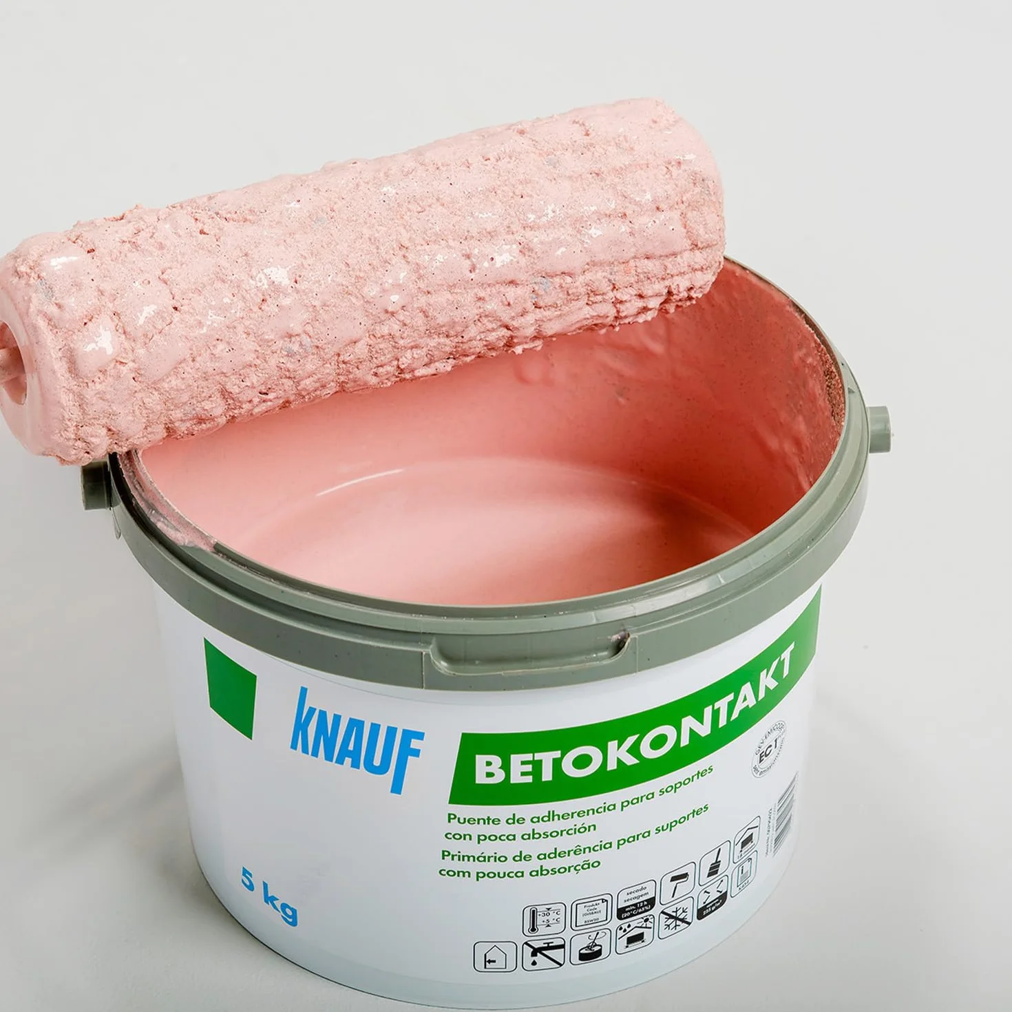 KNAUF Betokontakt 5 kg Puente de Adherencia Rosa para Hormigón y Cerámica