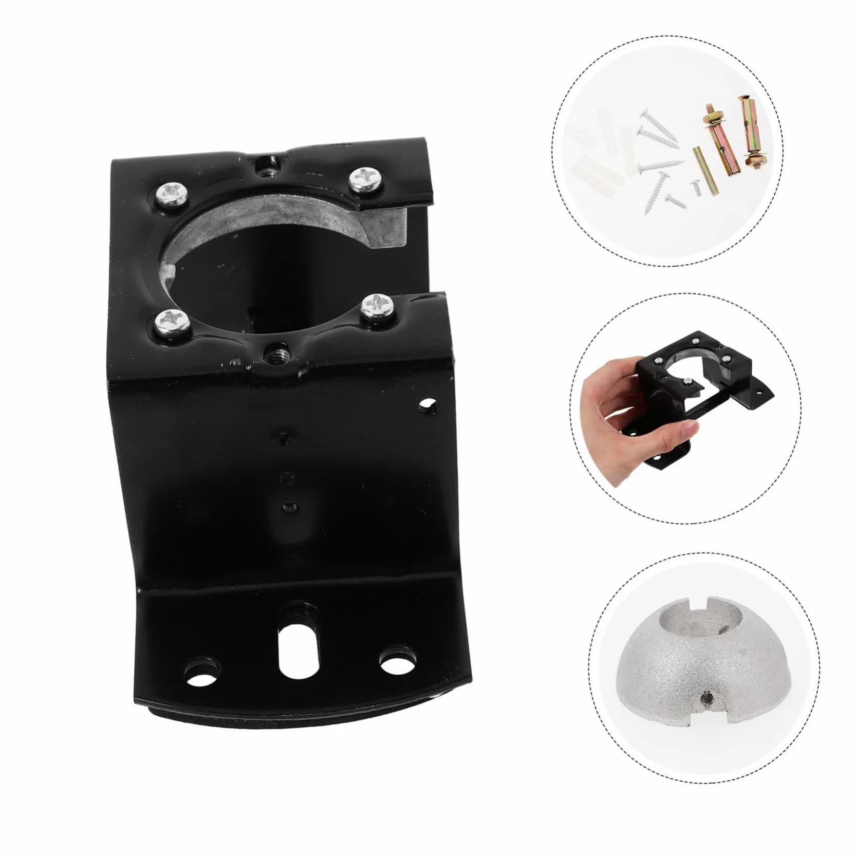 Yardenfun Kit de Montaje para Ventilador de Techo Soporte de Instalación para Techos Inclinados Adaptador Compatible Varios Hierro Resistente Fácil de Instalar para Hogar Color Negro