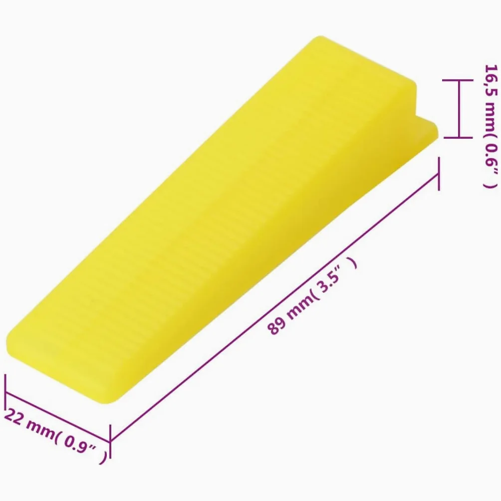 vidaXL Sistema para Nivelación de Azulejos 250 Cuñas 500 Calzos, Niveladores de Baldosas, Herramientas de Bricolaje, Asistentes de Nivelación, 1 mm