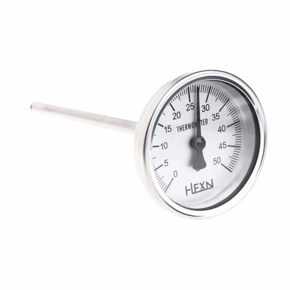 Termómetro de tubería 50/100/150/200/300 ℃ Termómetro bimetálico Medidor de Temperatura de Metal para Uso Industrial de tuberías