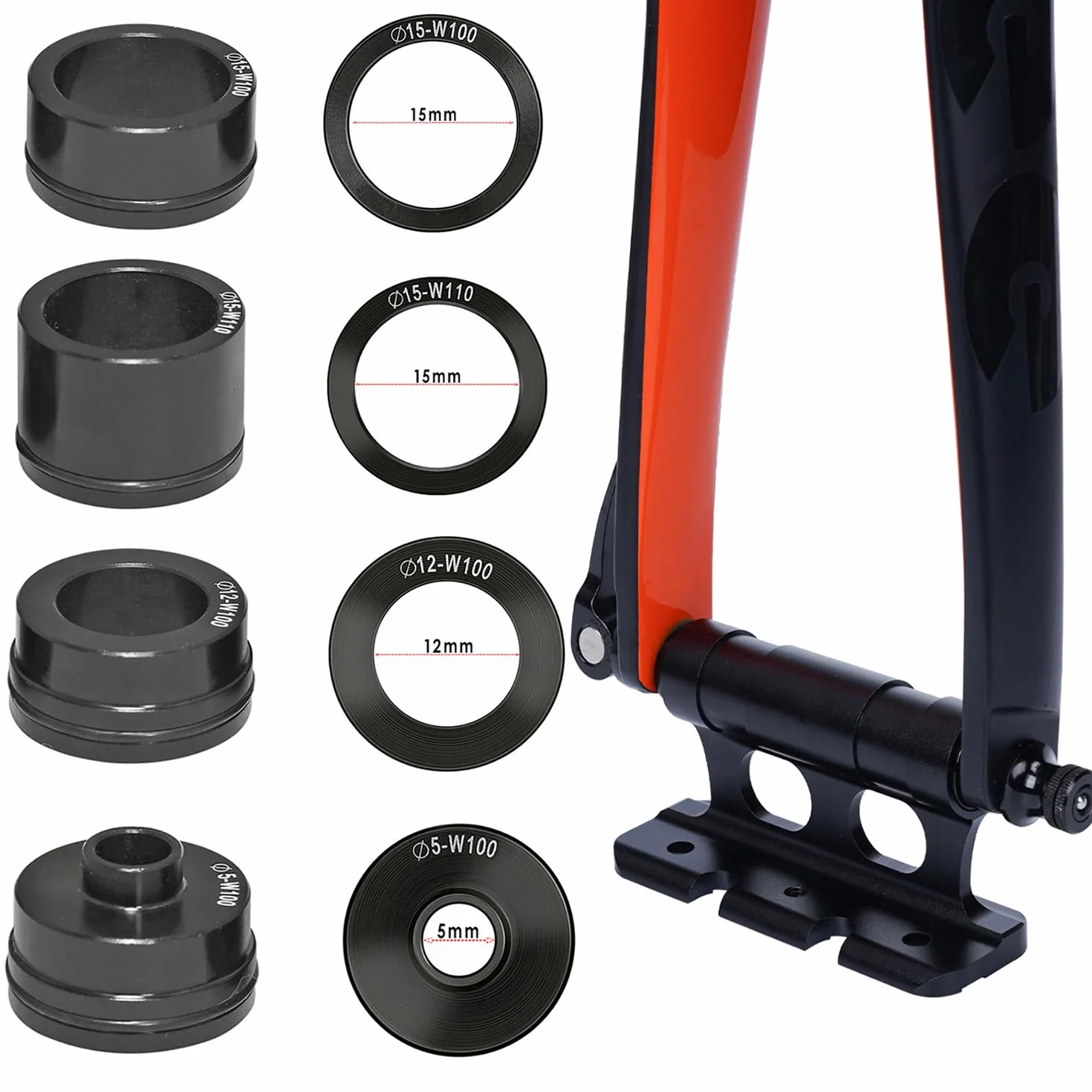 Soportes De Horquilla para Bicicleta, Montaje De Horquilla De Bicicleta, Clip Fijo De Horquilla Delantera, Portabicicletas De Liberación Rápida, Soporte De Horquilla De Liberación Rápida