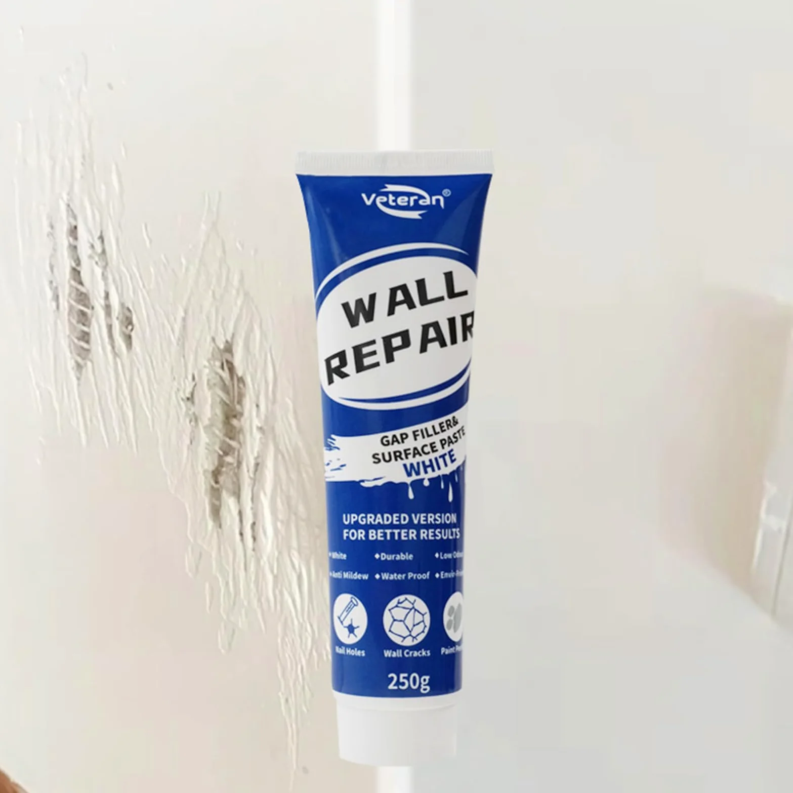 spackles Wall Repair, Plaster Wall Repair Paste, Household Mending Cream, Quick Drying White Tile Grout Filler, Crack and Peeling Agent for Walls, Ceilings, Azulejos and Home Renovation