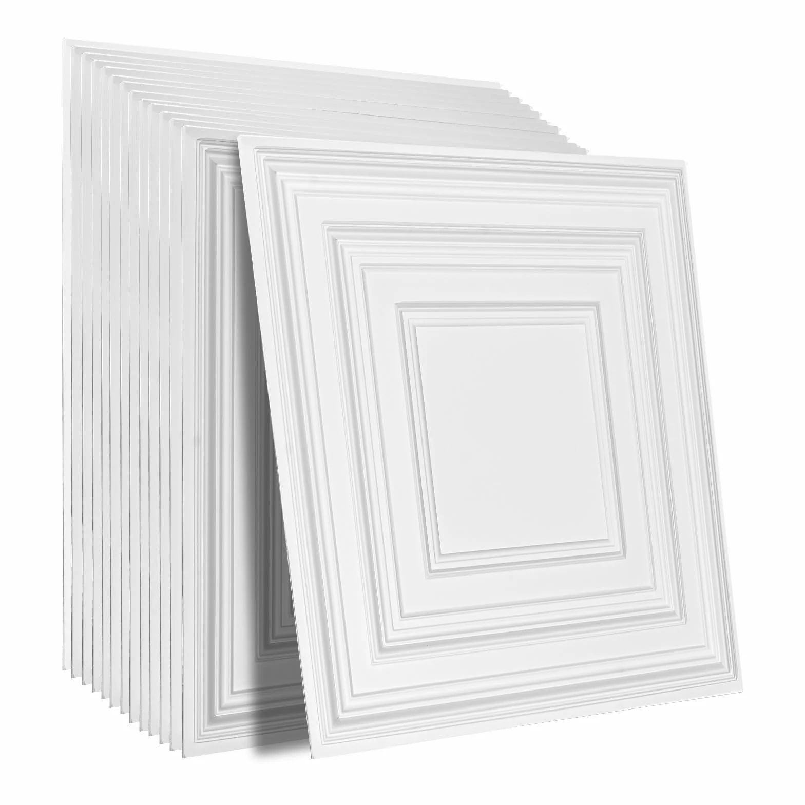 VEVOR Paneles para Techo Suspendidos 605x605 mm PVC Blanco Paquete 12
