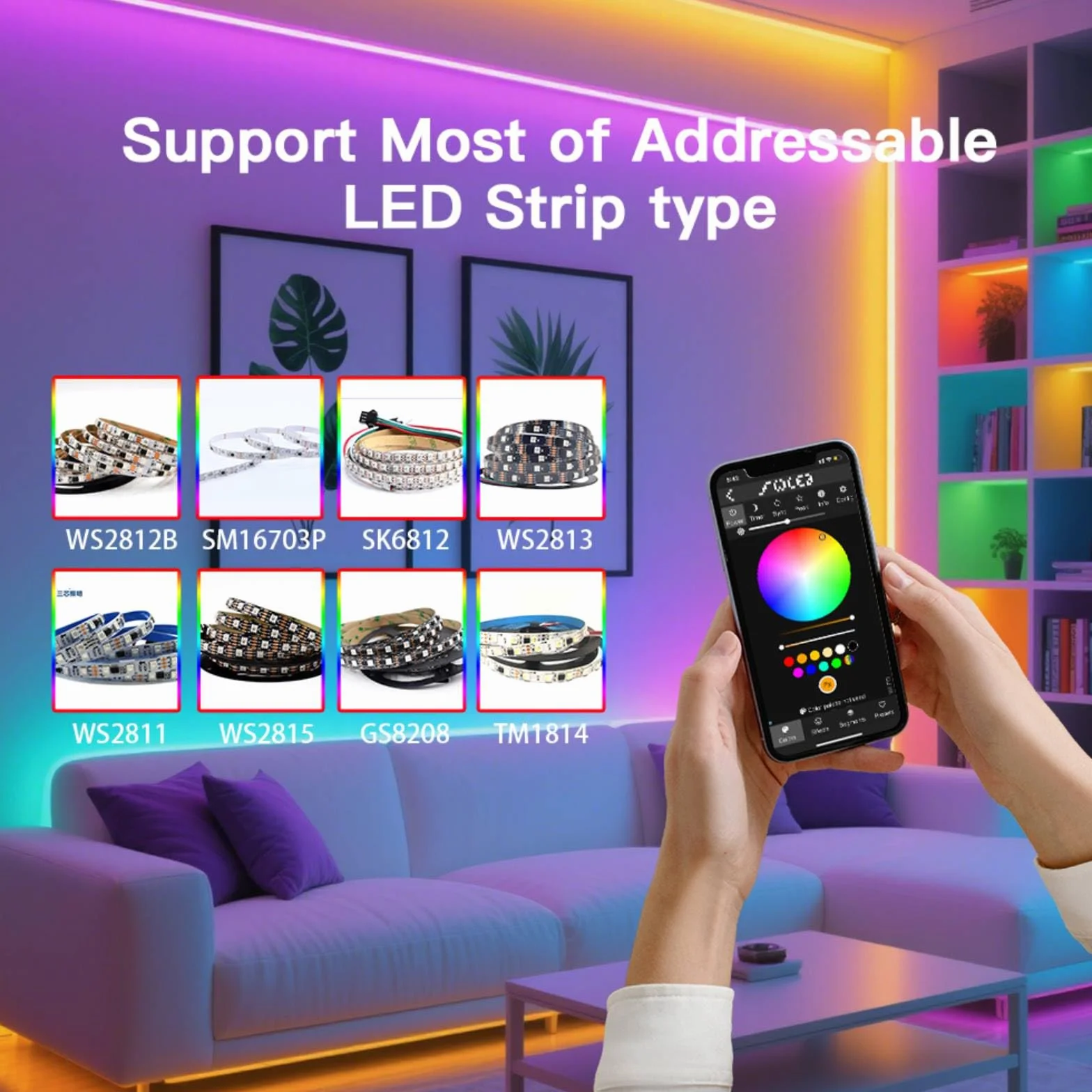 Controlador LED WiFi 4 vías ESP32 WLED Compatible Alexa Google Home Tiras LED RGB 5-24V 15A GL-C-017WL-D