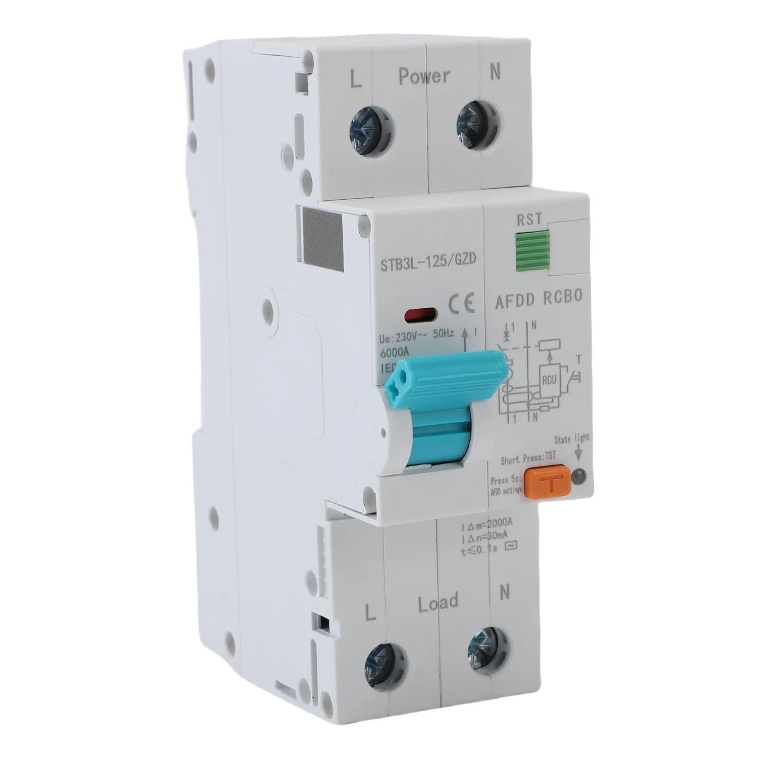 FTVOGUE Disyuntor de Falla de 1P+N AFDD RCBO RCCB Disyuntor en Miniatura 63A con Protección contra Fugas de Sobrecarga para Sistemas Eléctricos Domésticos e Industriales (40A)